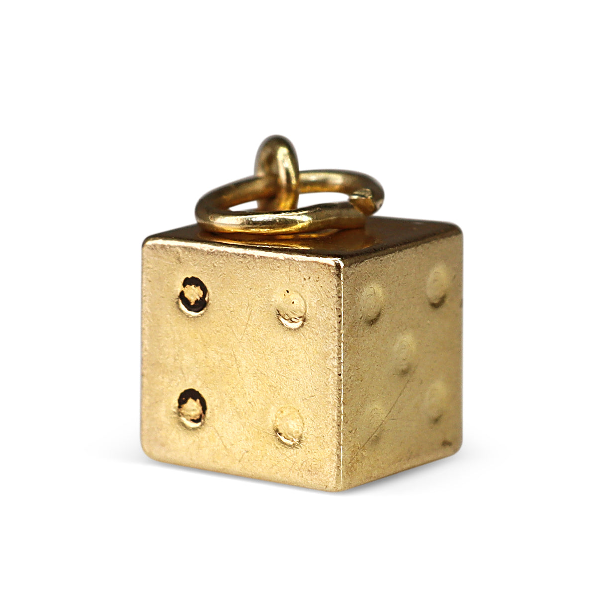 9ct Yellow Gold Dice Charm