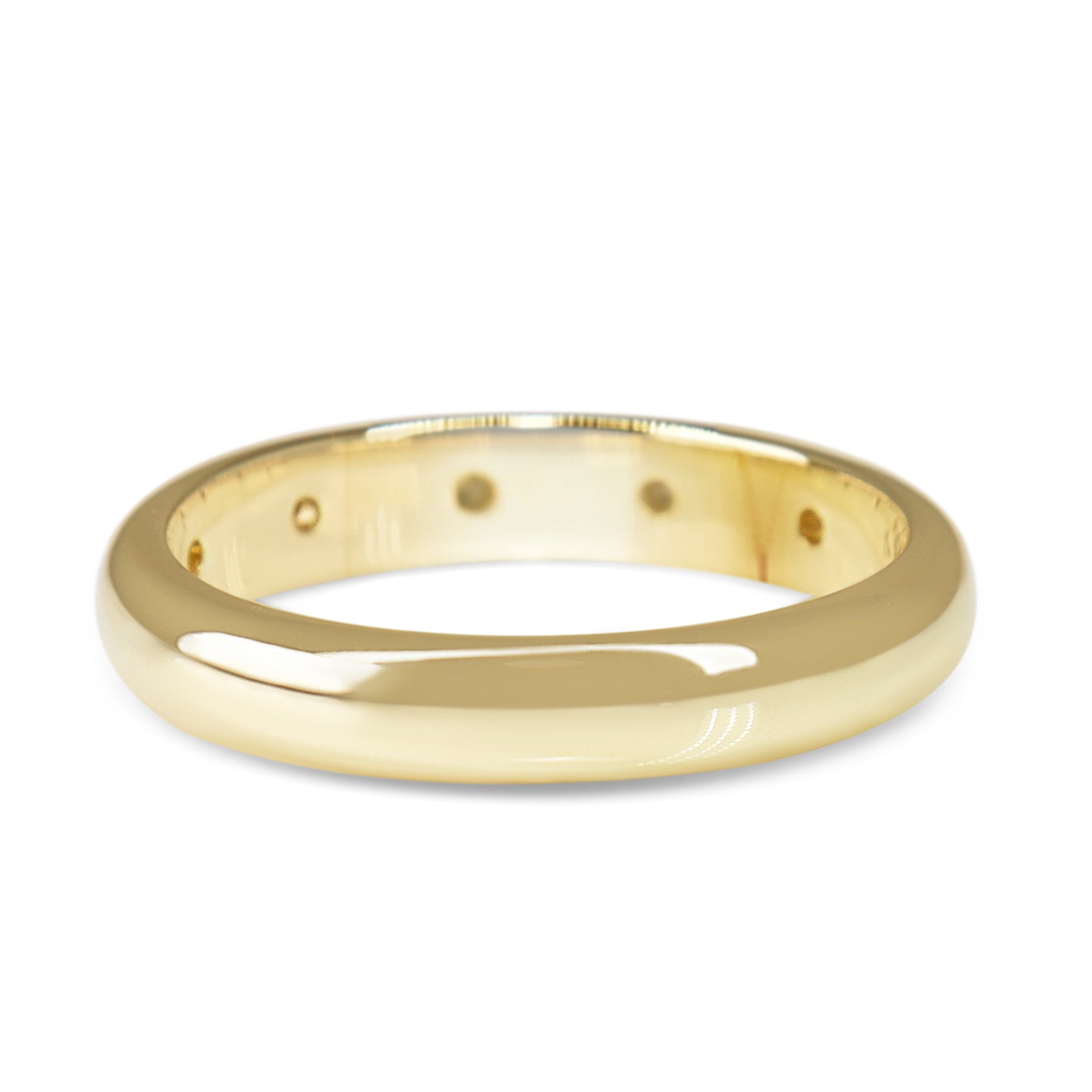 9ct Yellow Gold Diamond Rubbed In Set Band Ring