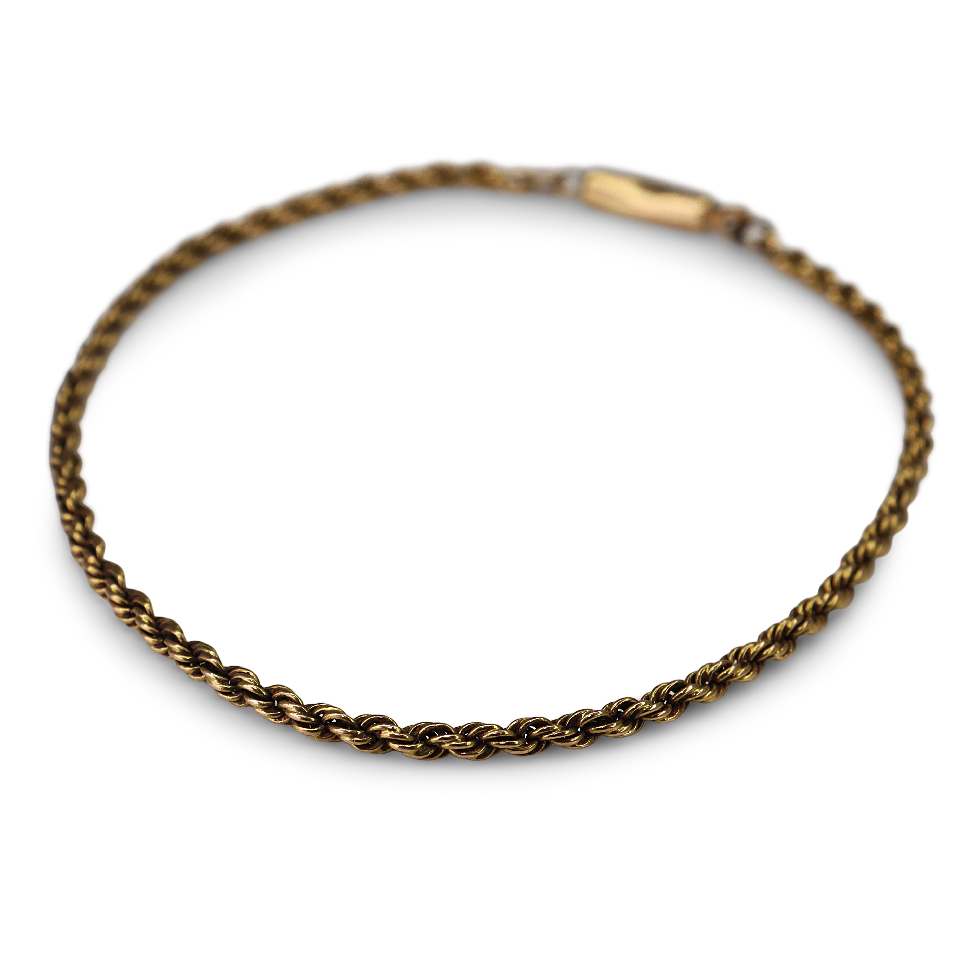 9ct Yellow Gold Rope Bracelet
