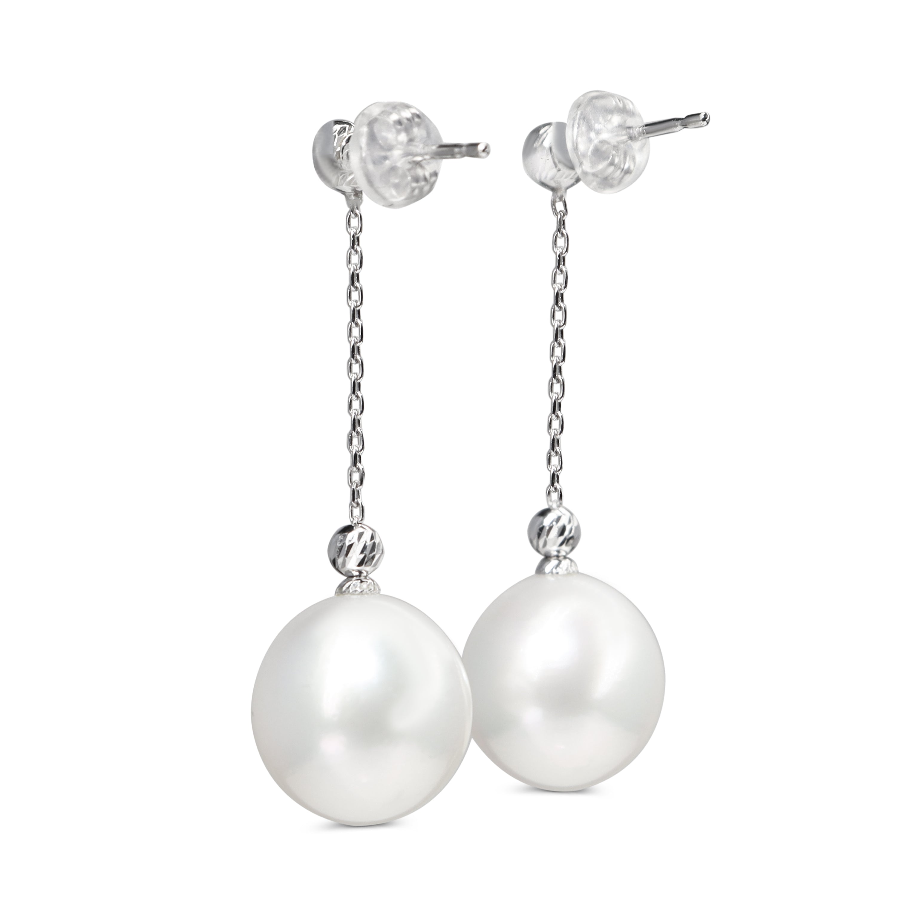 18ct White Gold 11.7mm South Sea Pearl Earrings