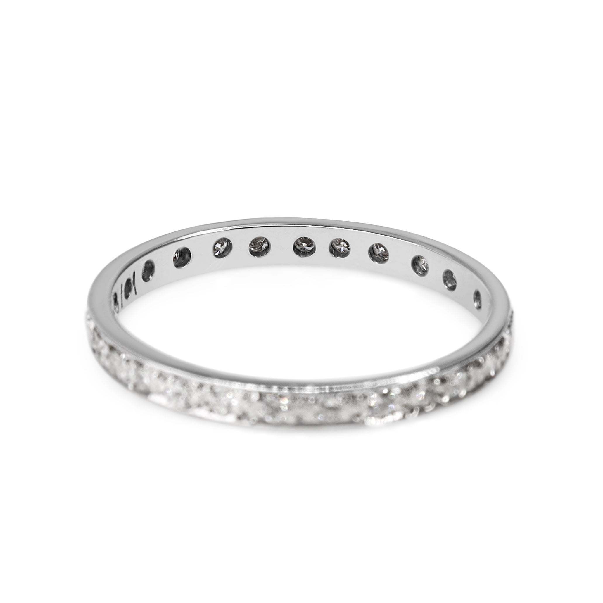 18ct White Gold All Round Diamond Band Ring
