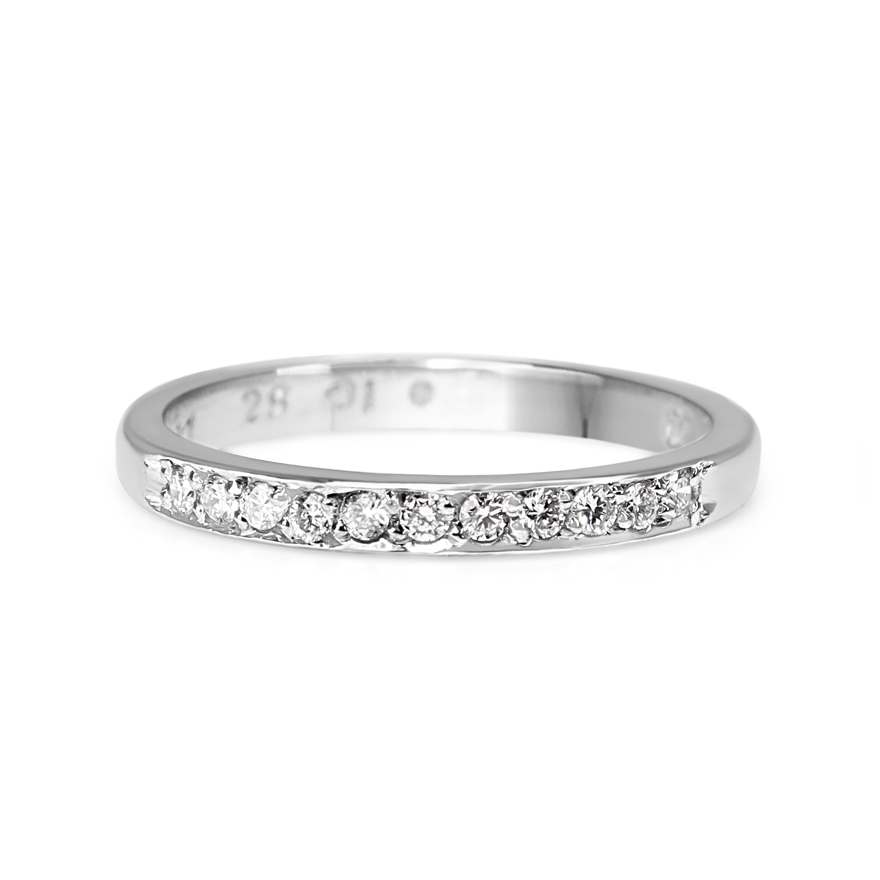 18ct White Gold .20ct Diamond Band Ring