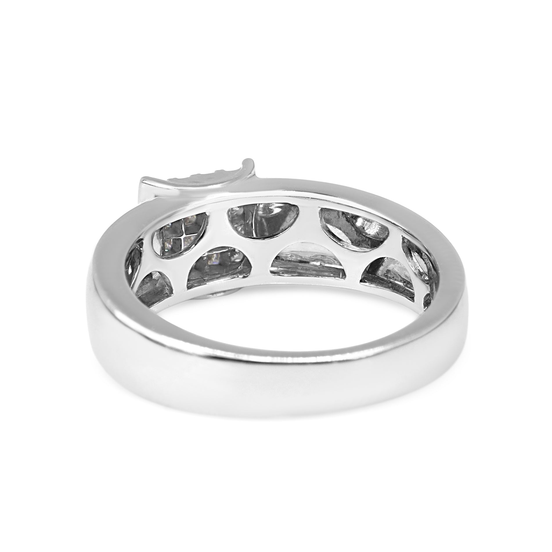 9ct White Gold Square Diamond Cluster Ring