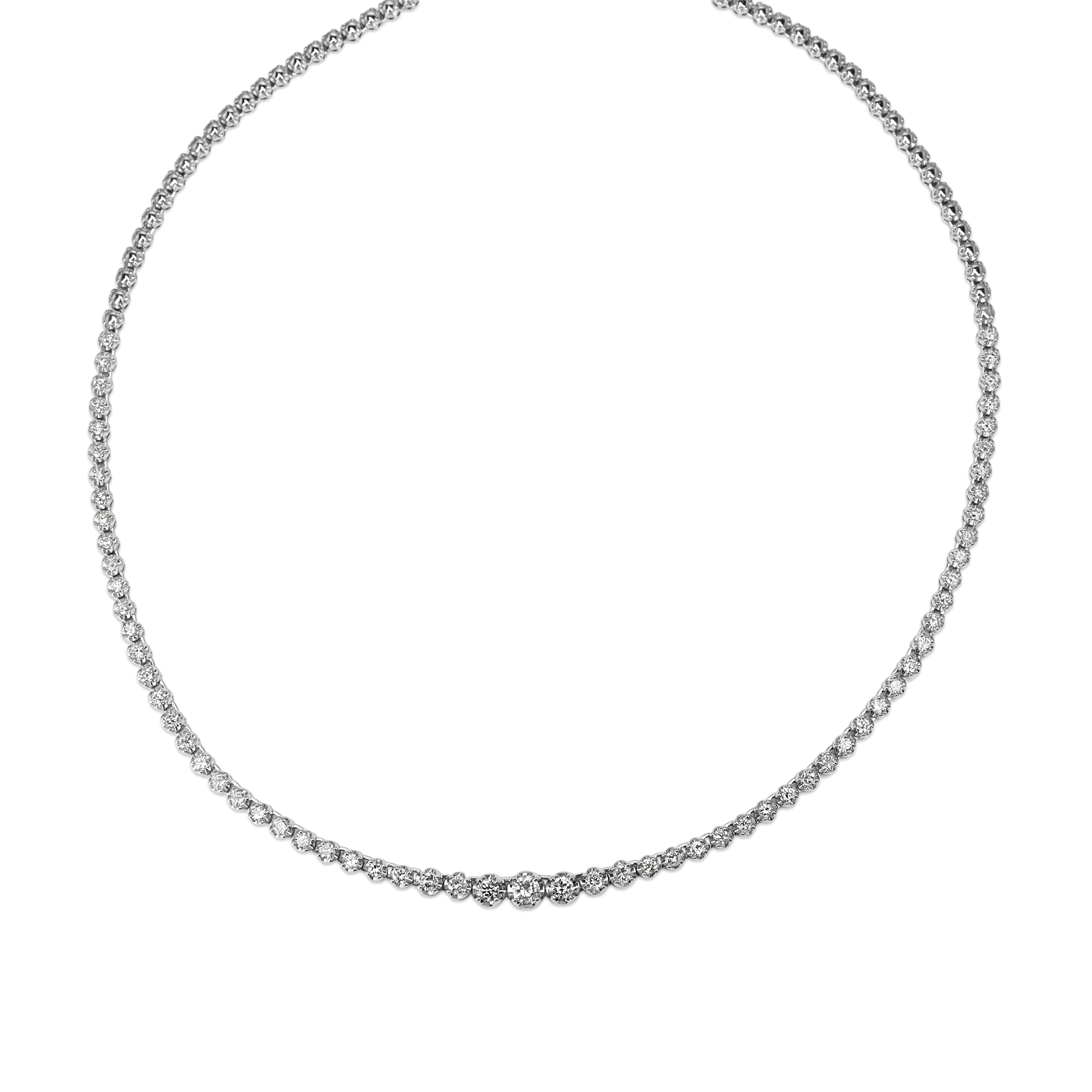 Platinum 3.00ct Diamond Tennis Necklace