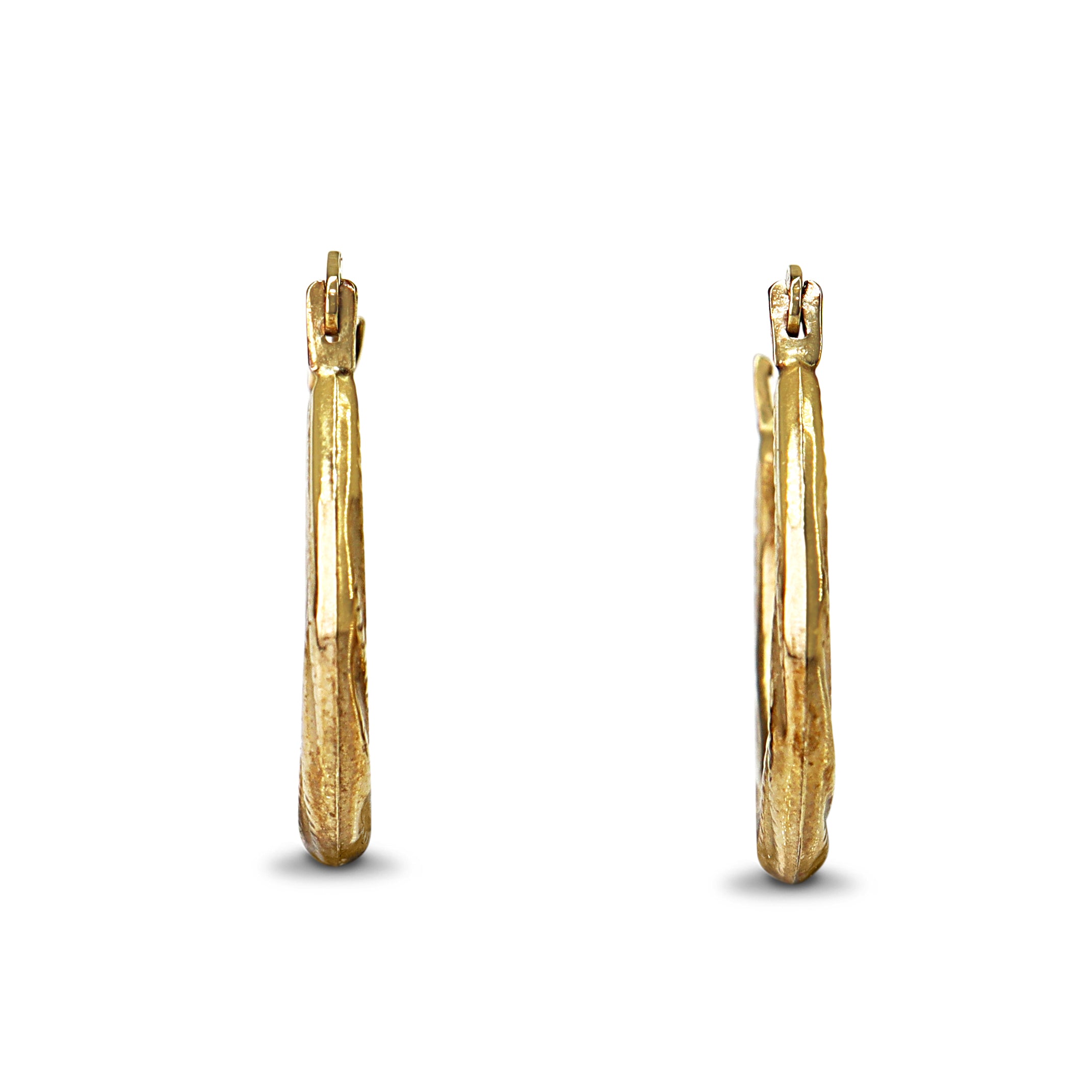 9ct Yellow Gold Twist Hoop Earrings