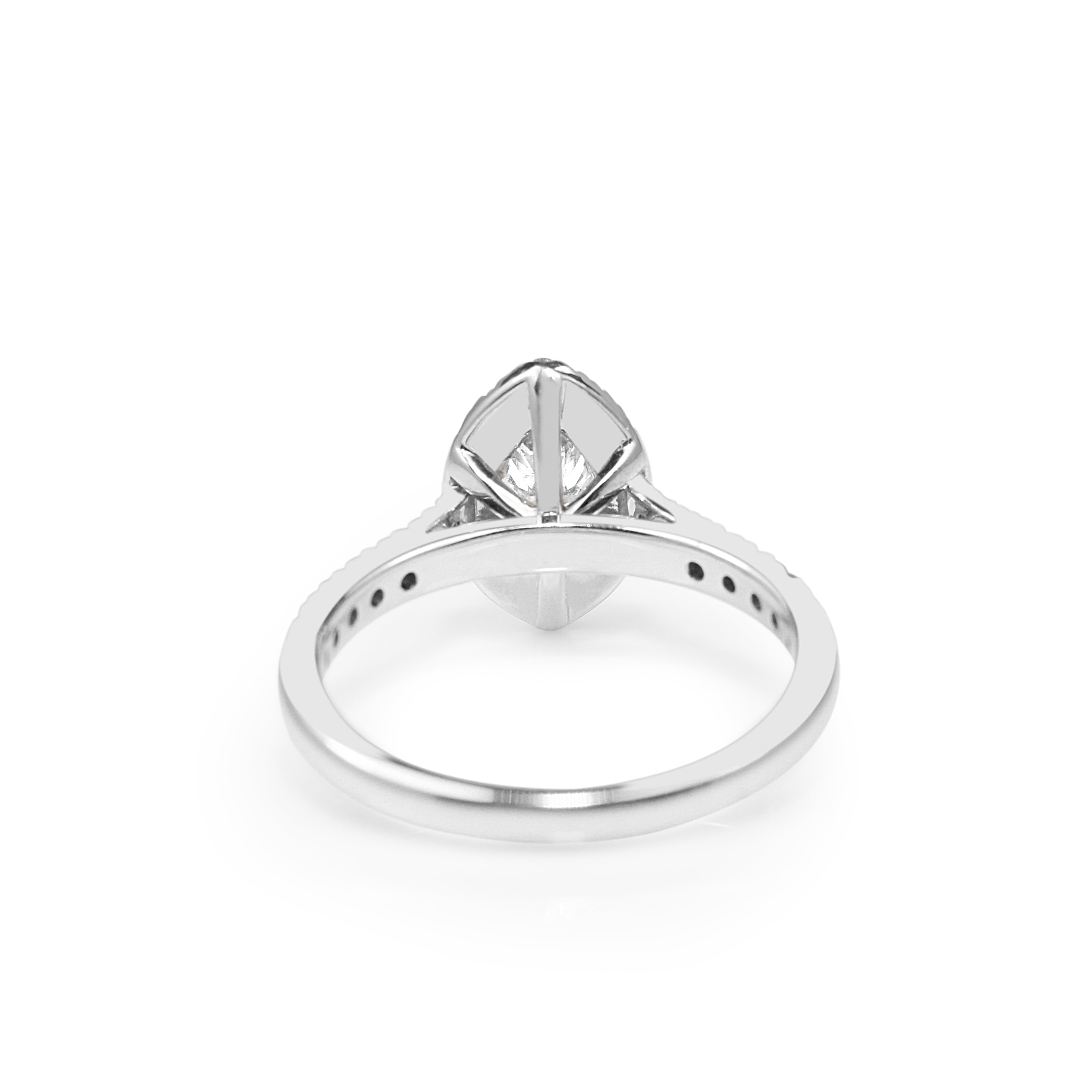 18ct White Gold Marquise Diamond Ring