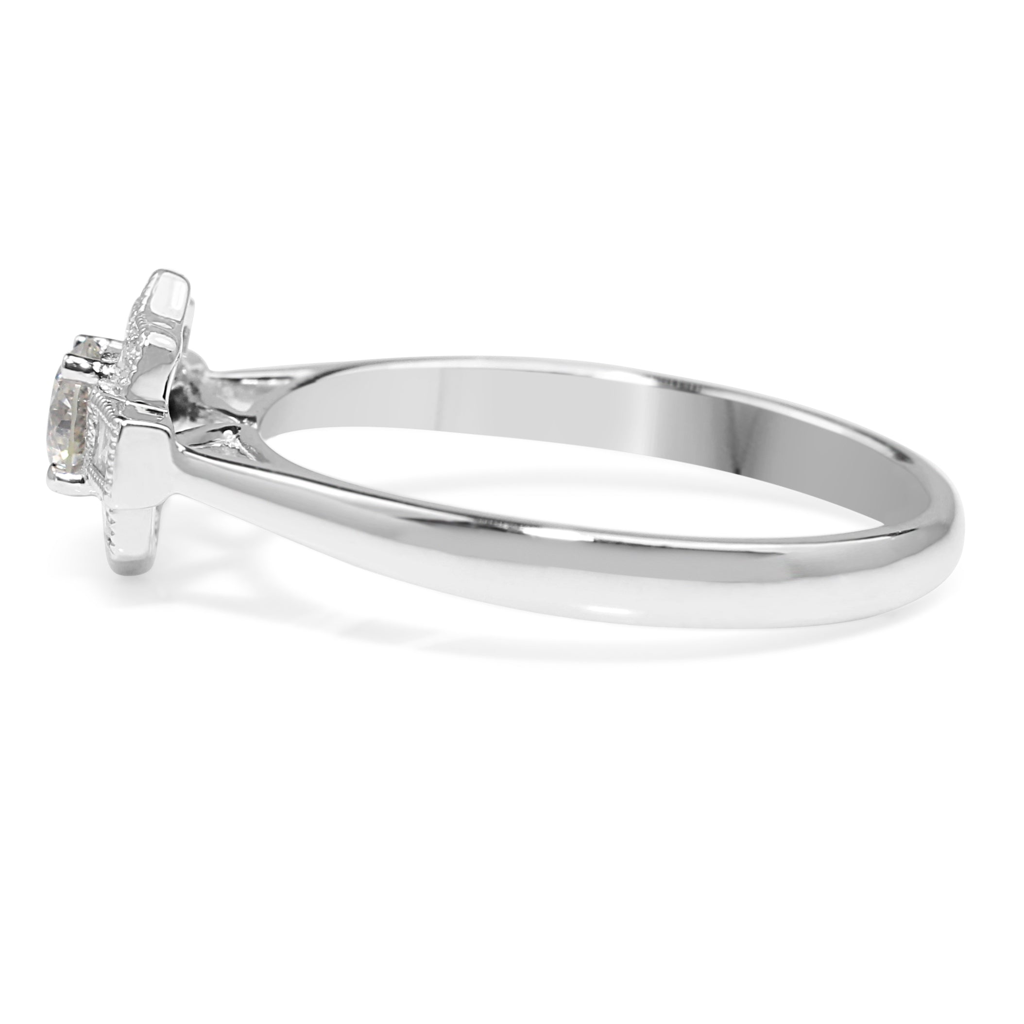 18ct White Gold Art Deco Diamond Engagement Ring