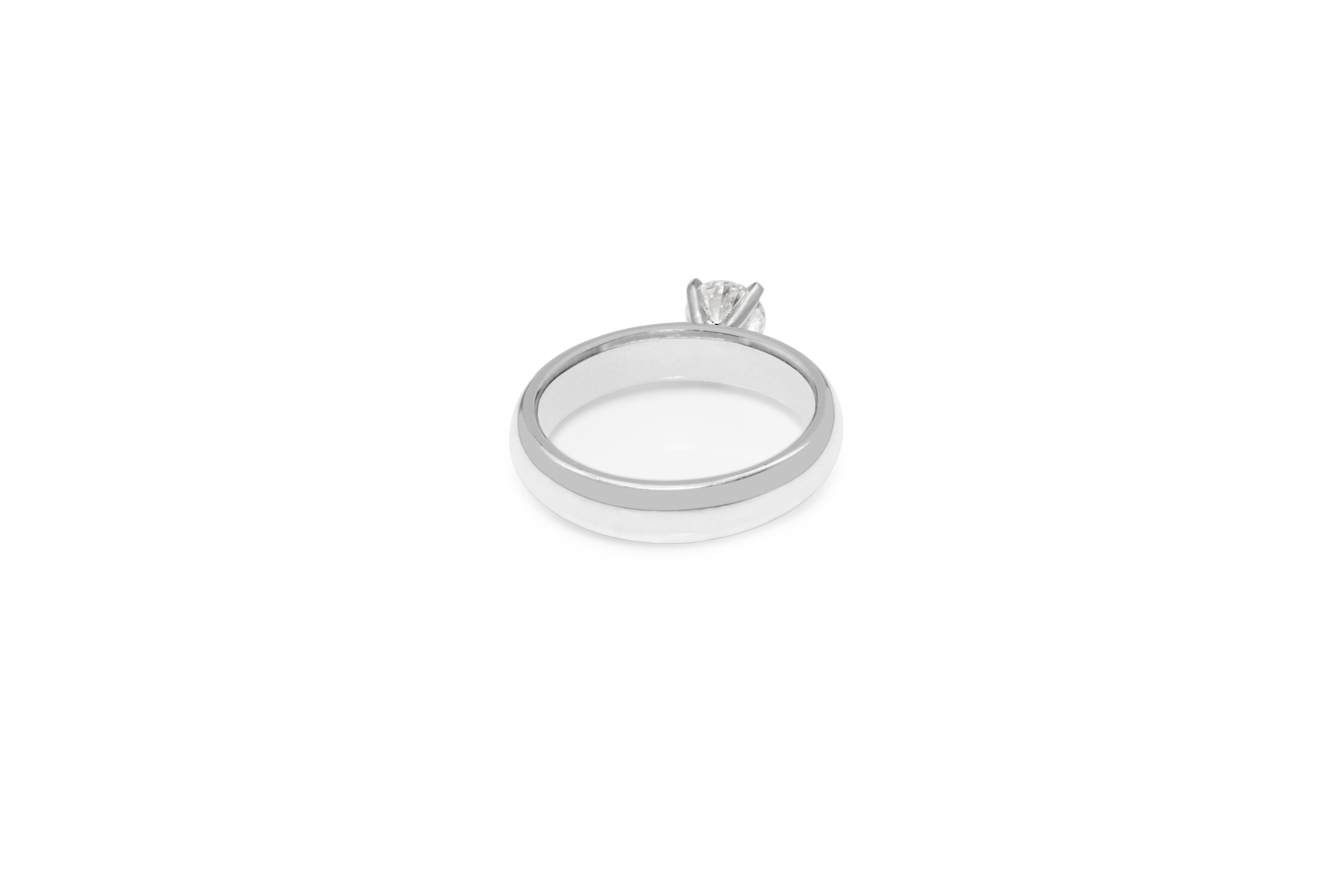 Platinum Diamond Solitaire Ring 4-Claw Setting
