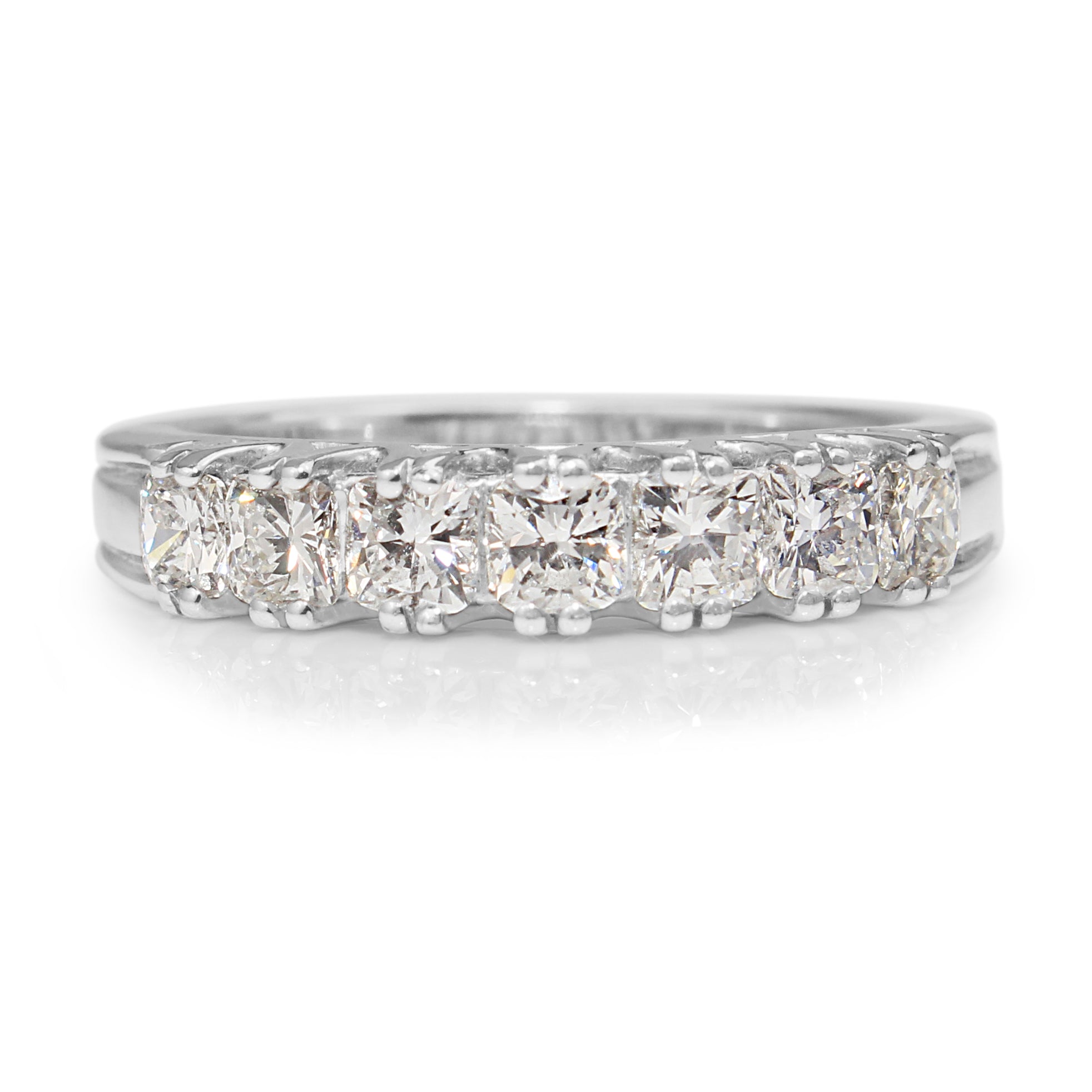 18ct white gold diamond band ring australia