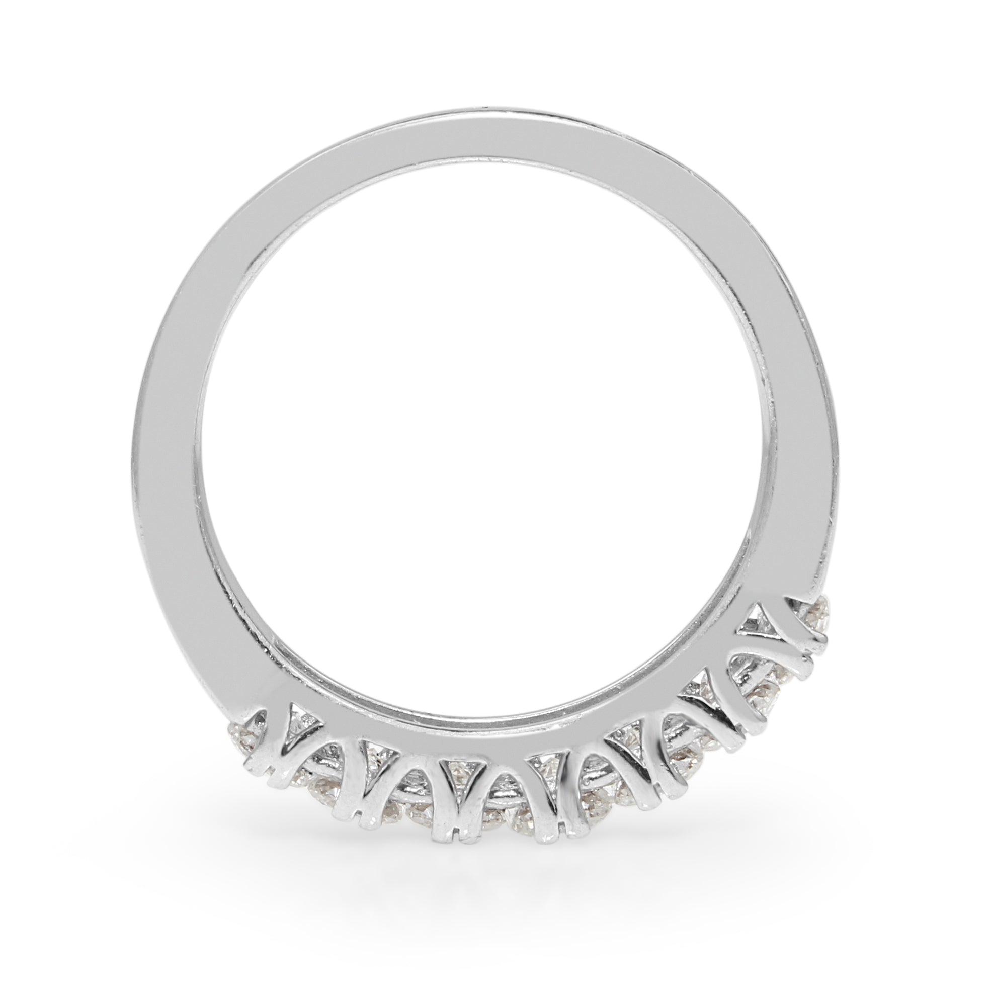 18ct White Gold Cushion Cut 7 Stone Band Ring