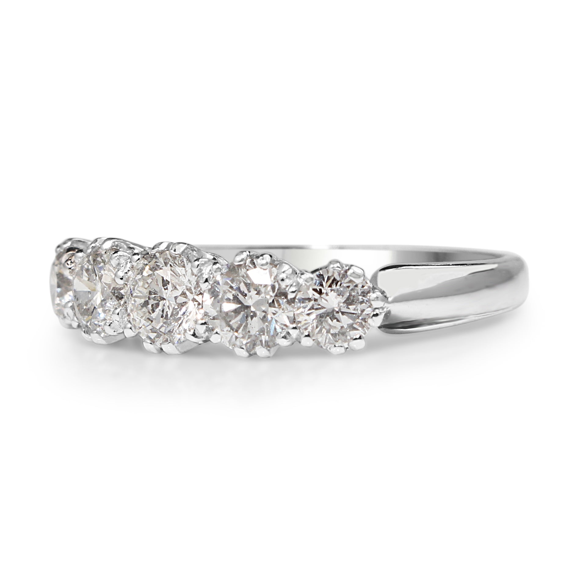 Vintage Inspired Diamond Engagement Ring in White Gold Australia