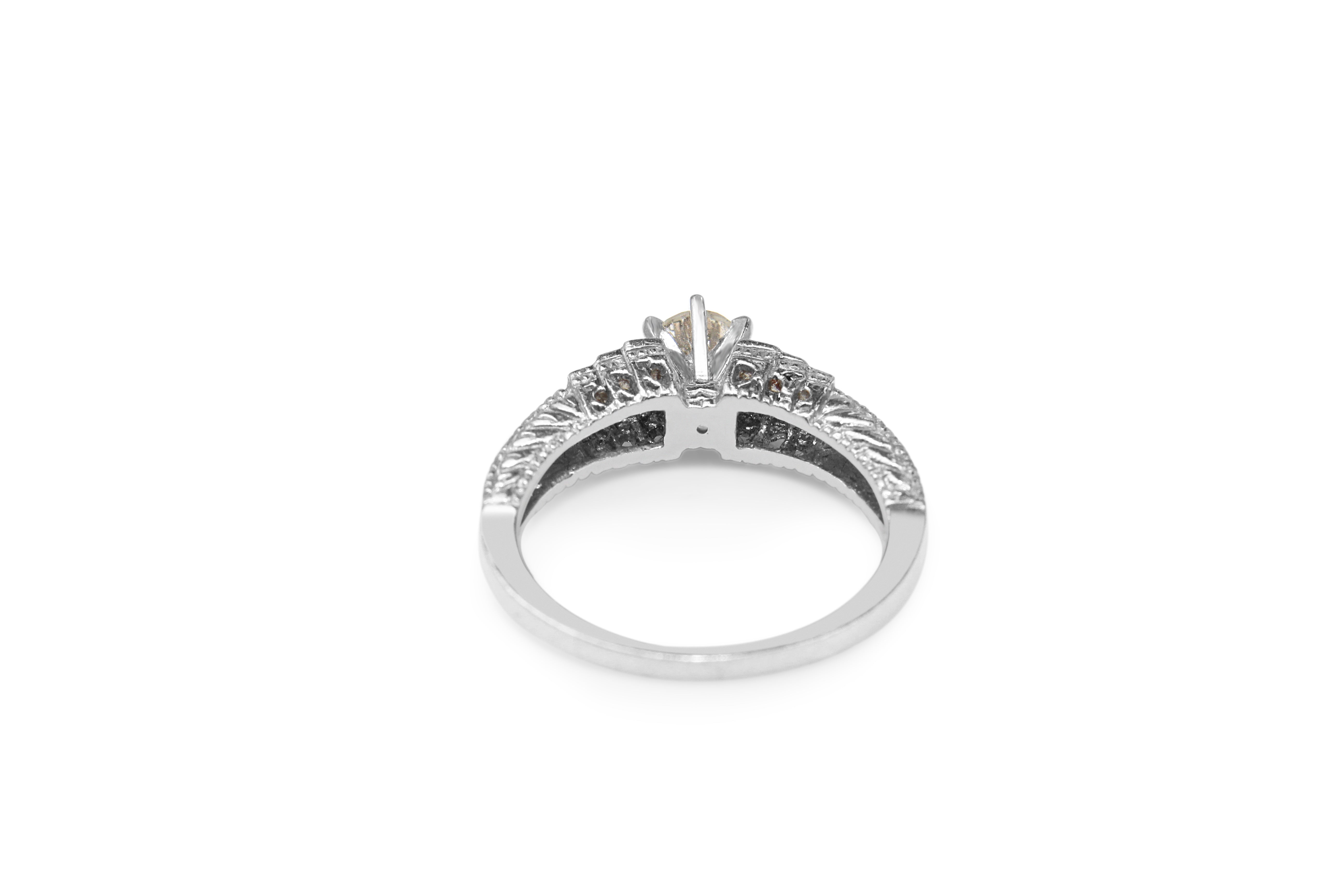 Classic Platinum Vintage Diamond Solitaire Ring