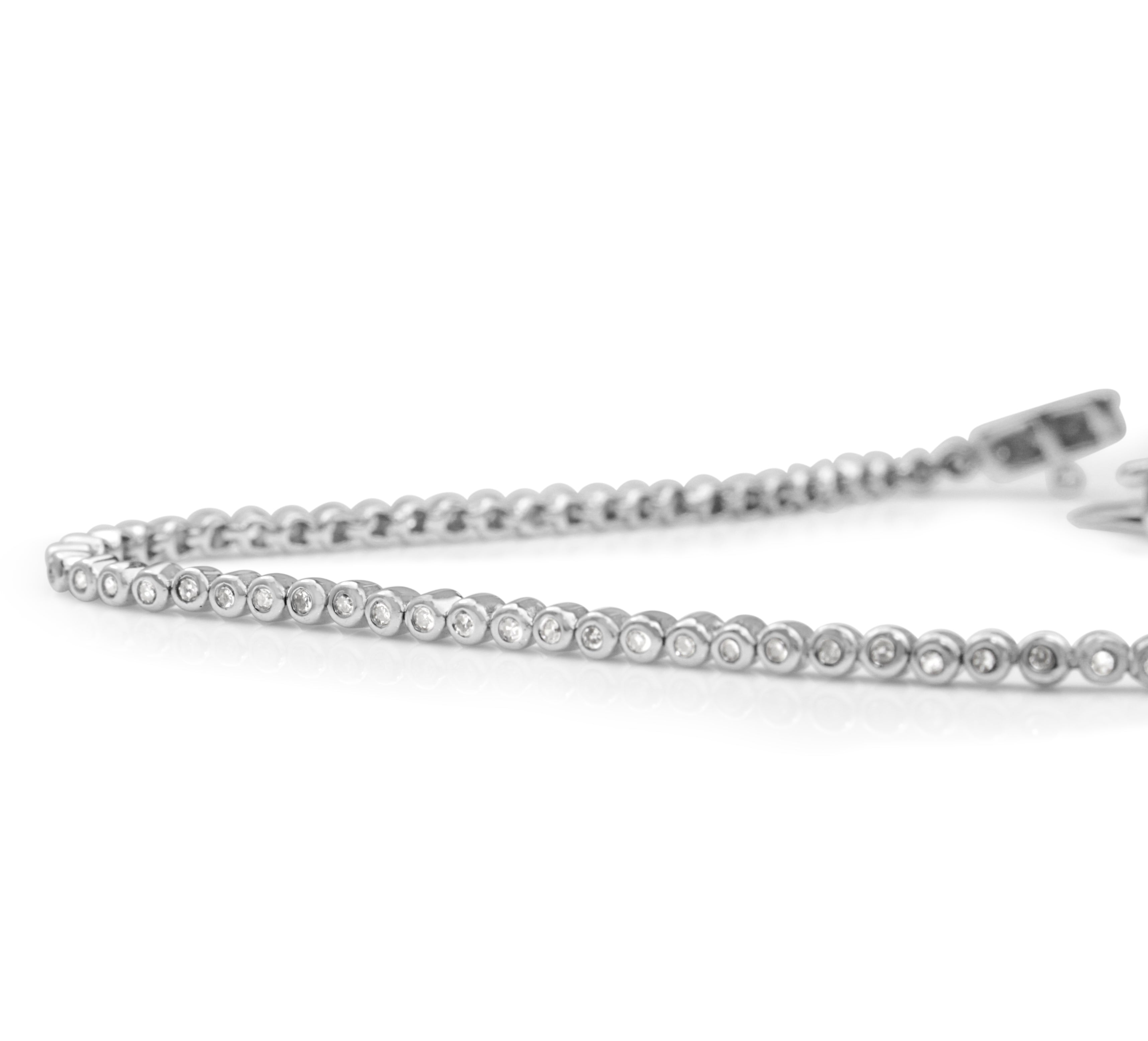 classic diamond tennis bracelet detail sparkle