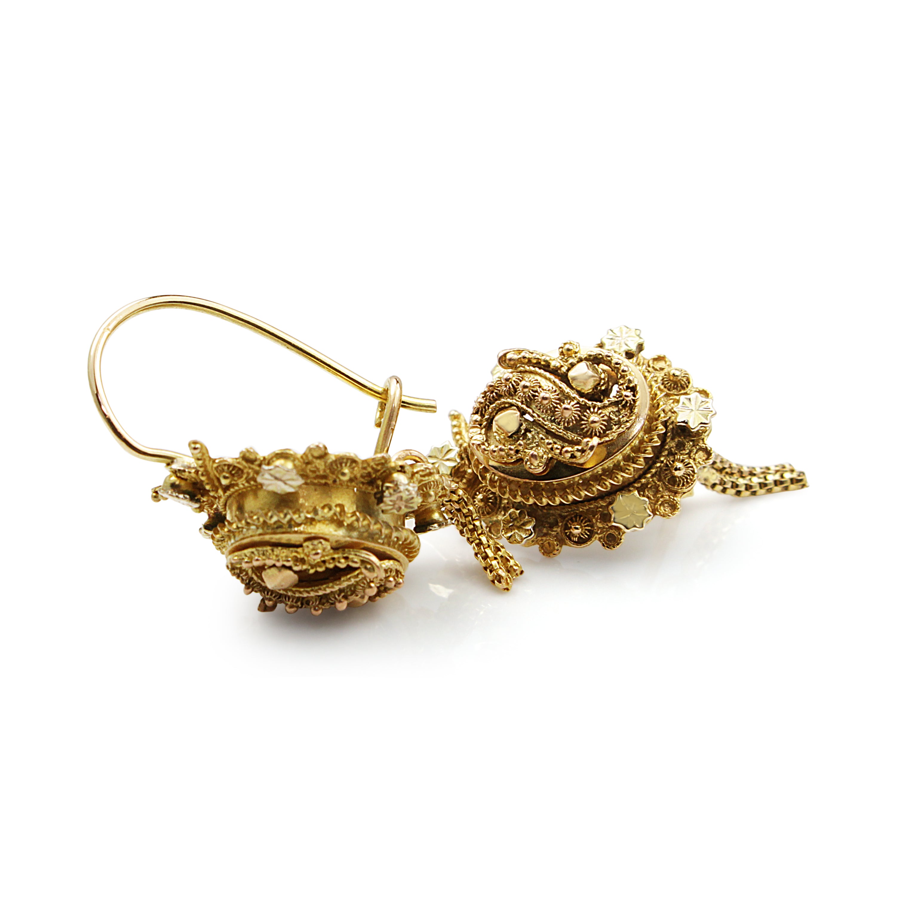 Fine jewellery Melbourne Australia 15ct gold tassel earrings