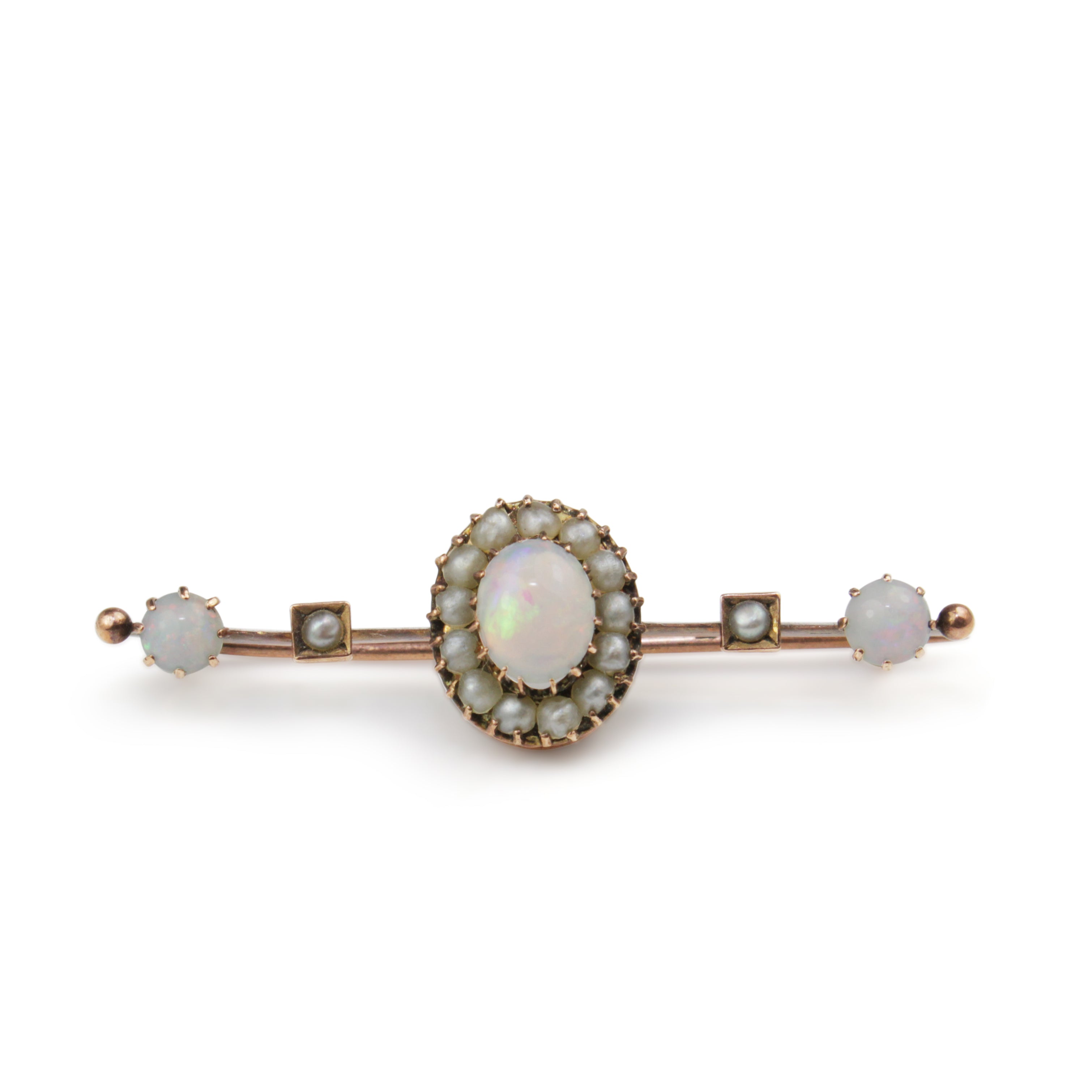 Antique opal brooch in 9ct gold vintage jewellery Melbourne Australia
