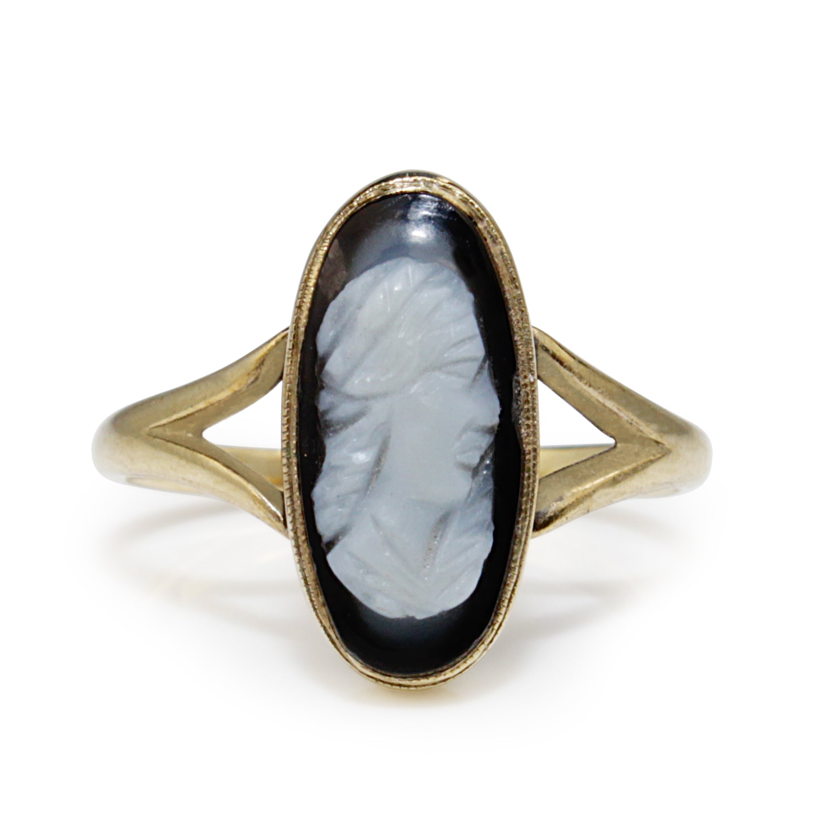 14ct yellow gold antique cameo ring elegant vintage jewellery Australia