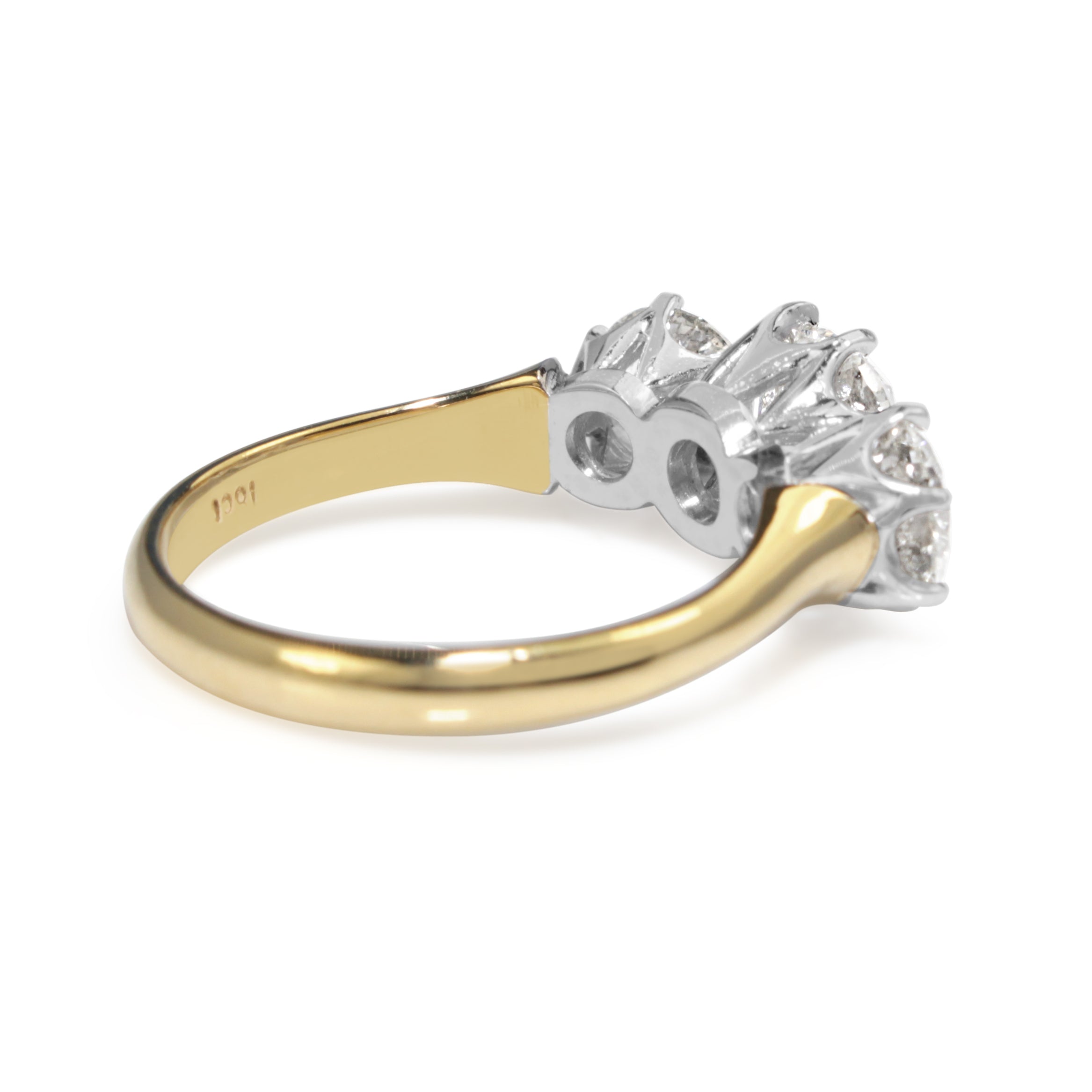 18ct Yellow & White Gold 3 Stone Diamond Ring