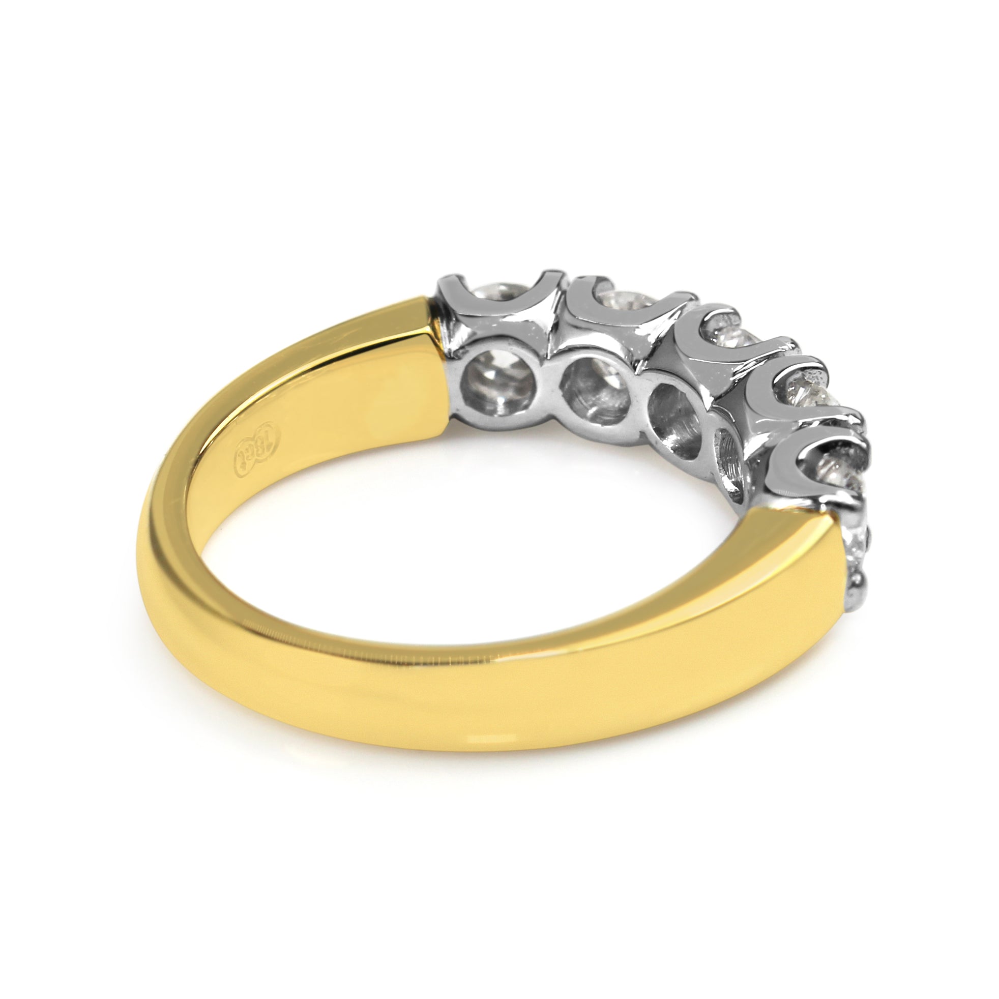18ct Yellow and White Gold 5 Stone Diamond Ring