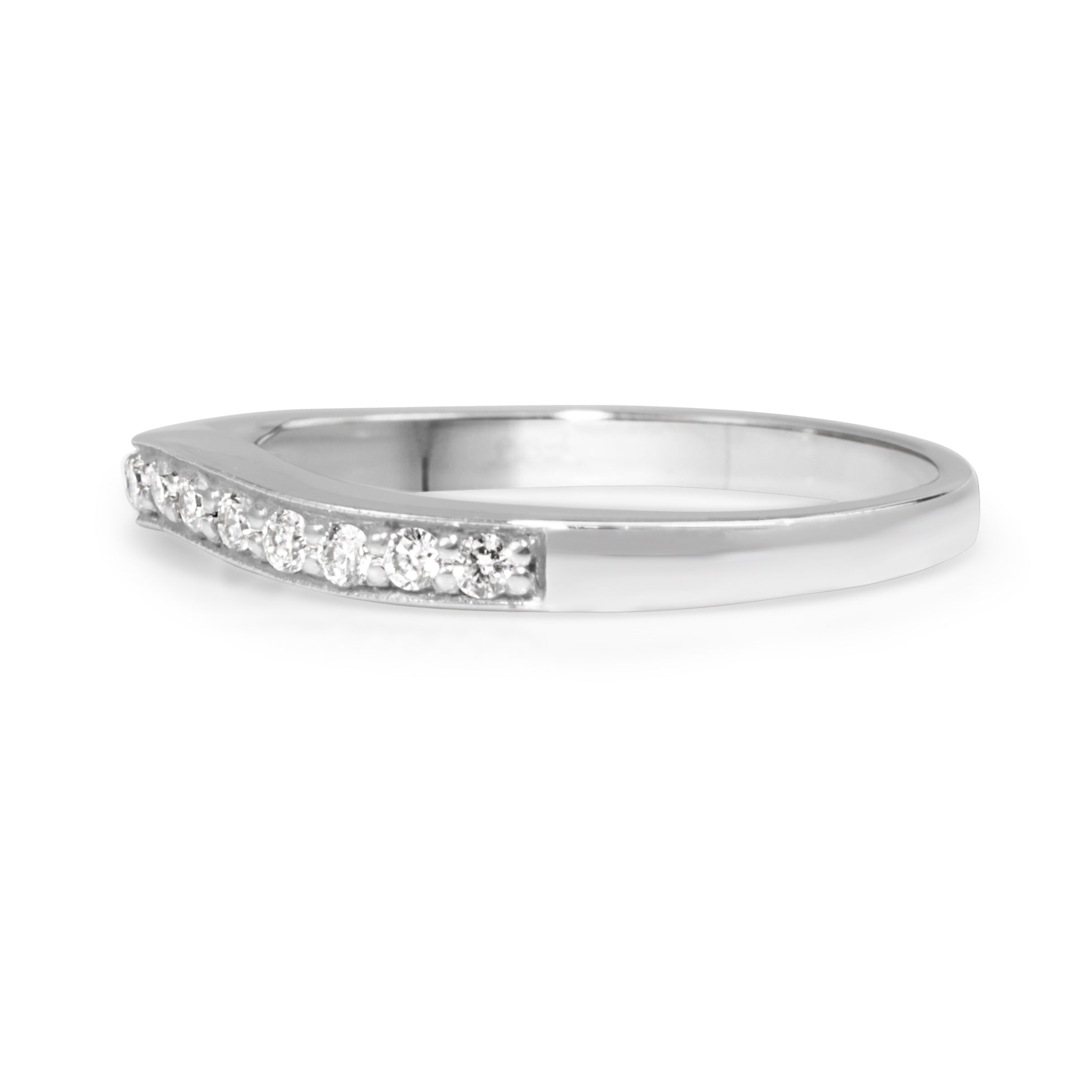 diamond half hoop wedding band Australia