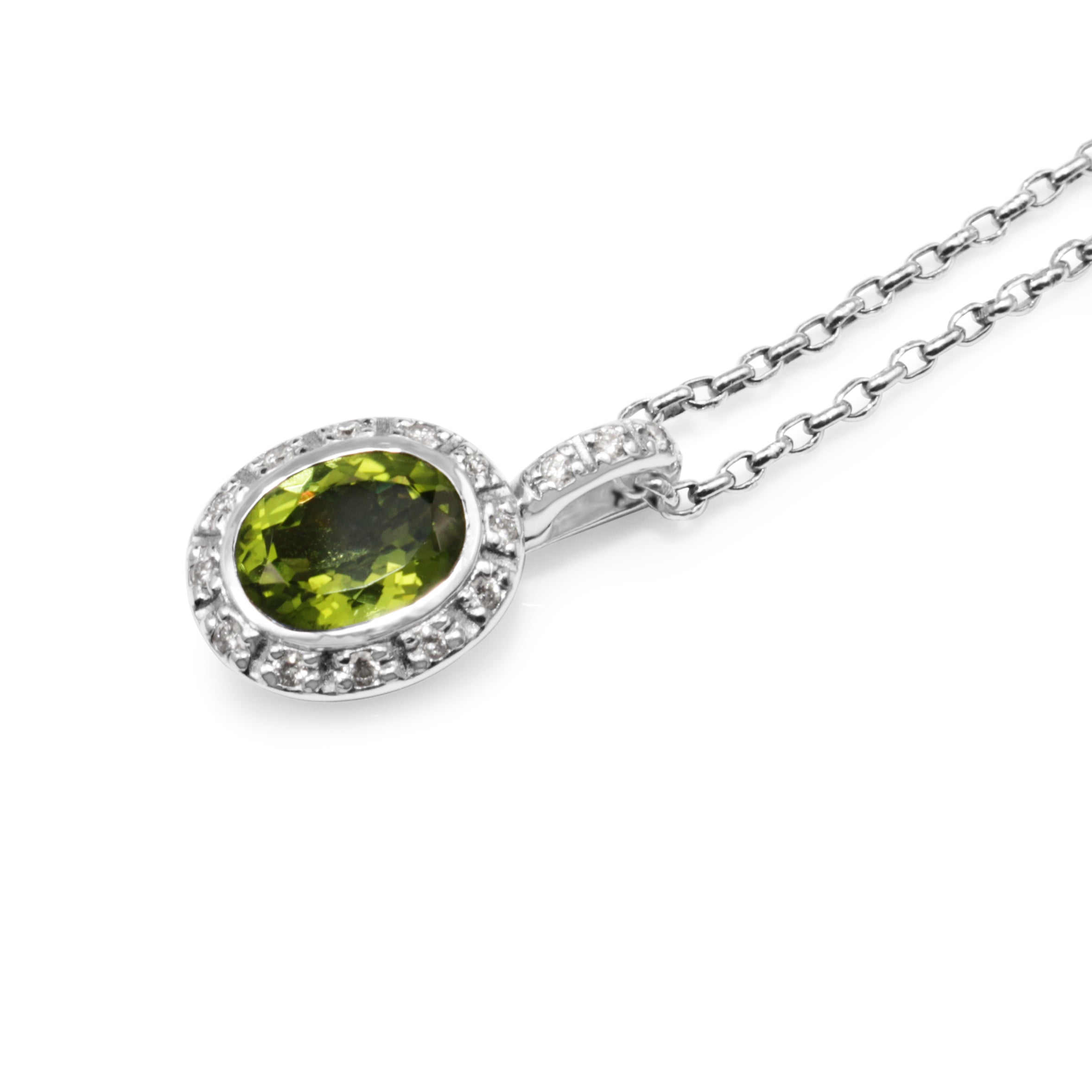 peridot‑halo‑pendant‑jewellery‑australia