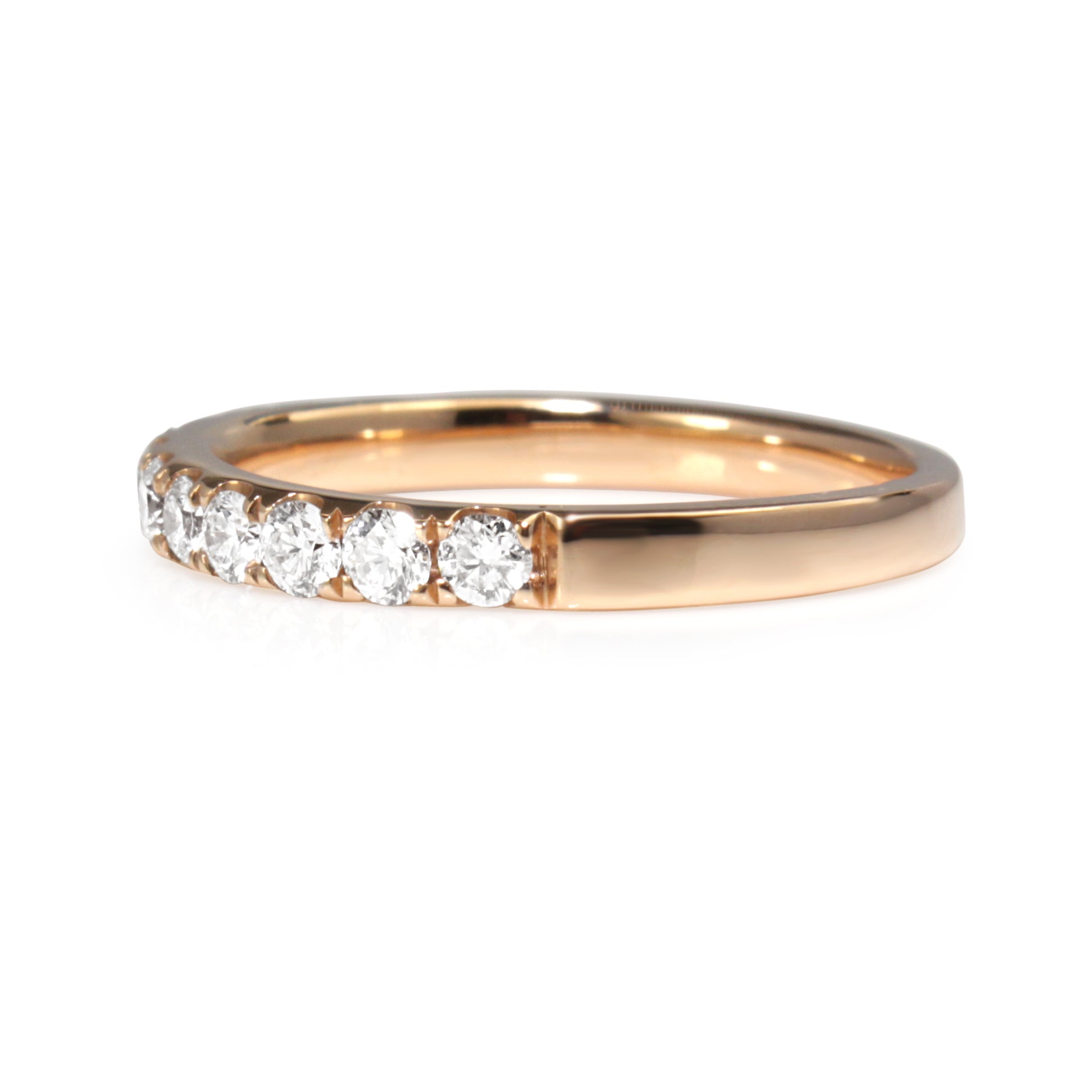 diamond half hoop band engagement ring Australia rose gold