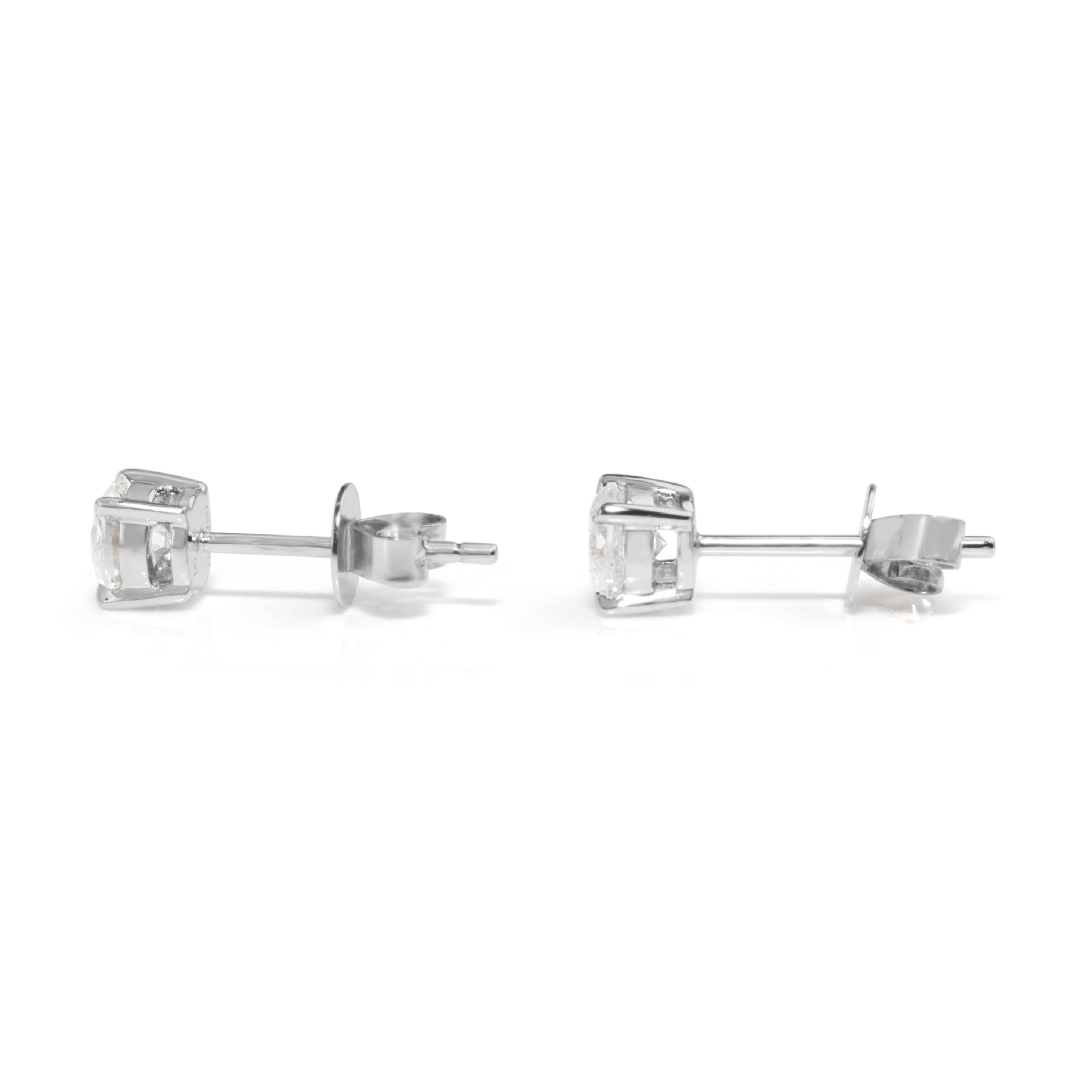 18ct White Gold .72pt Diamond Stud Earrings