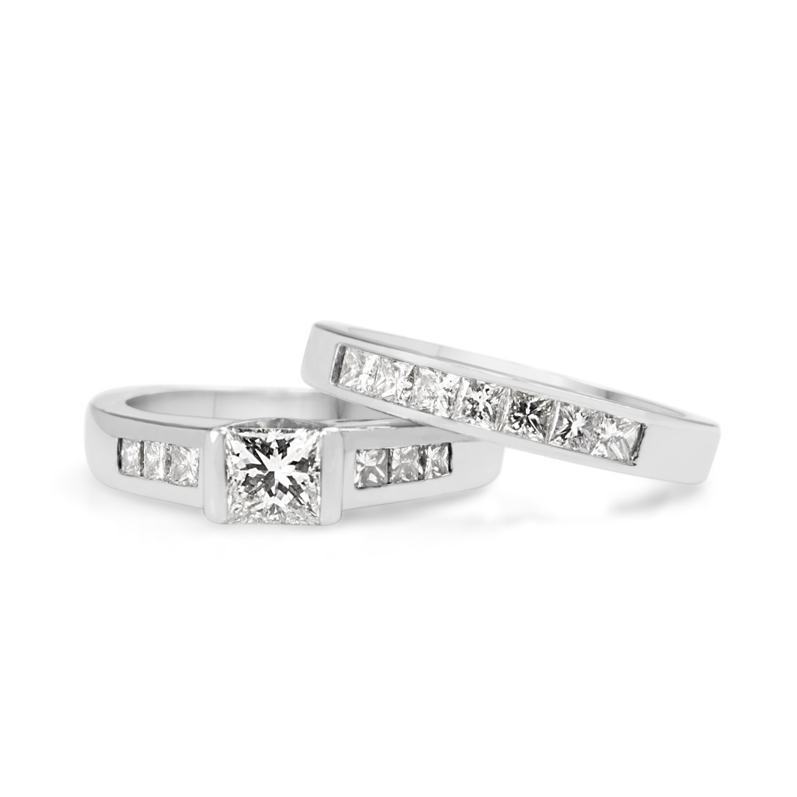 18ct White Gold Princess Cut Diamond Ring