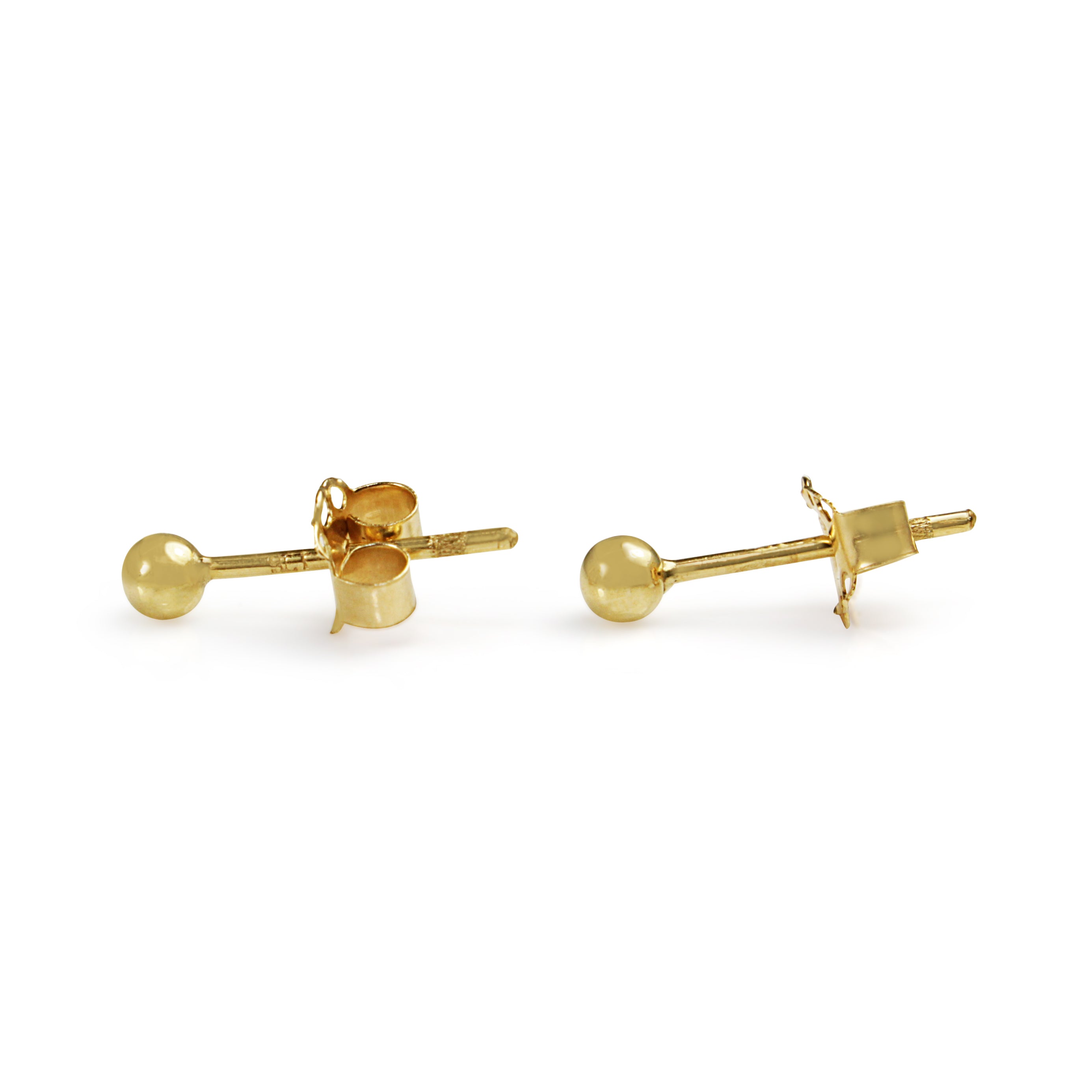 9ct Yellow Gold 3mm Ball Stud Earrings