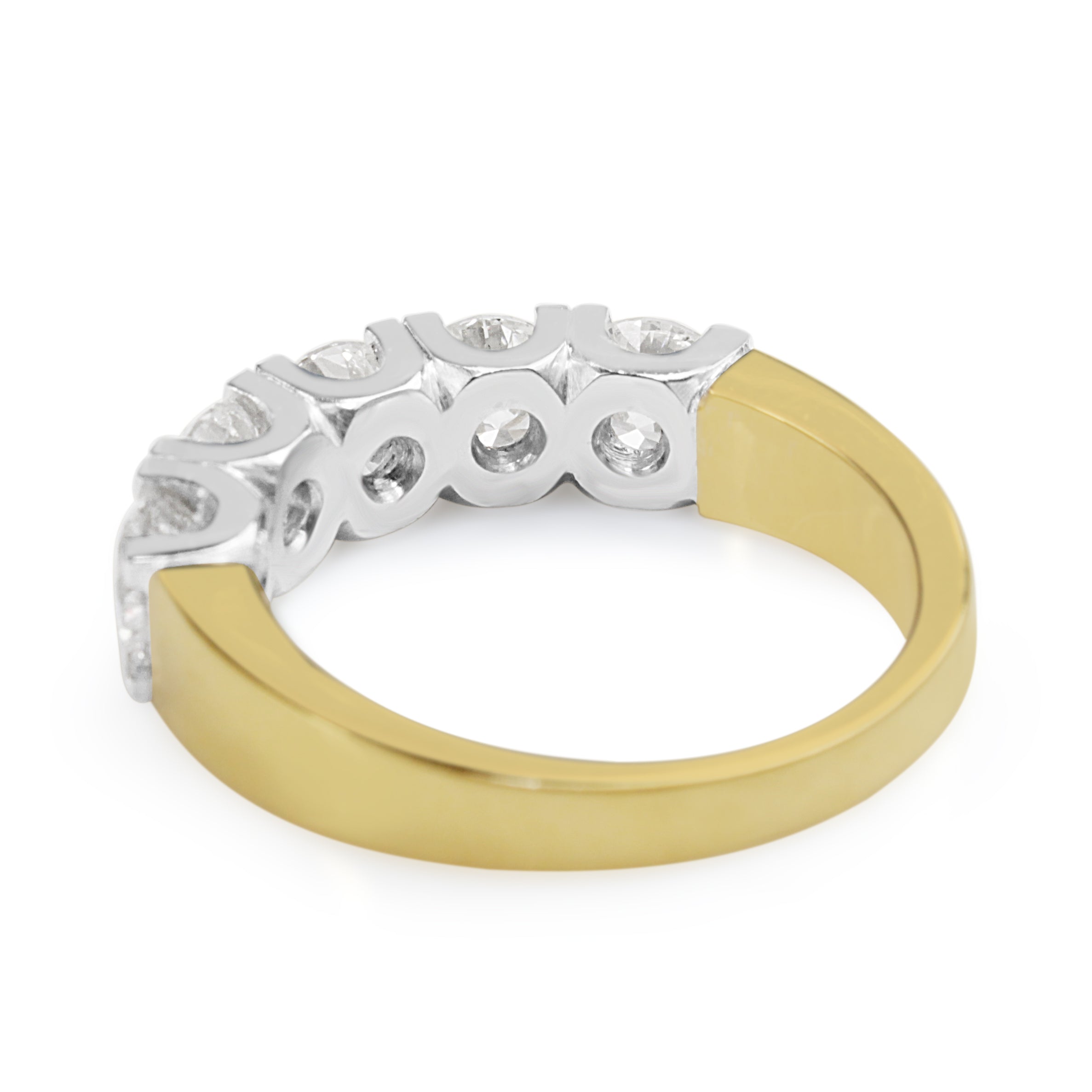 18ct Yellow and White Gold 5 Stone Diamond Ring
