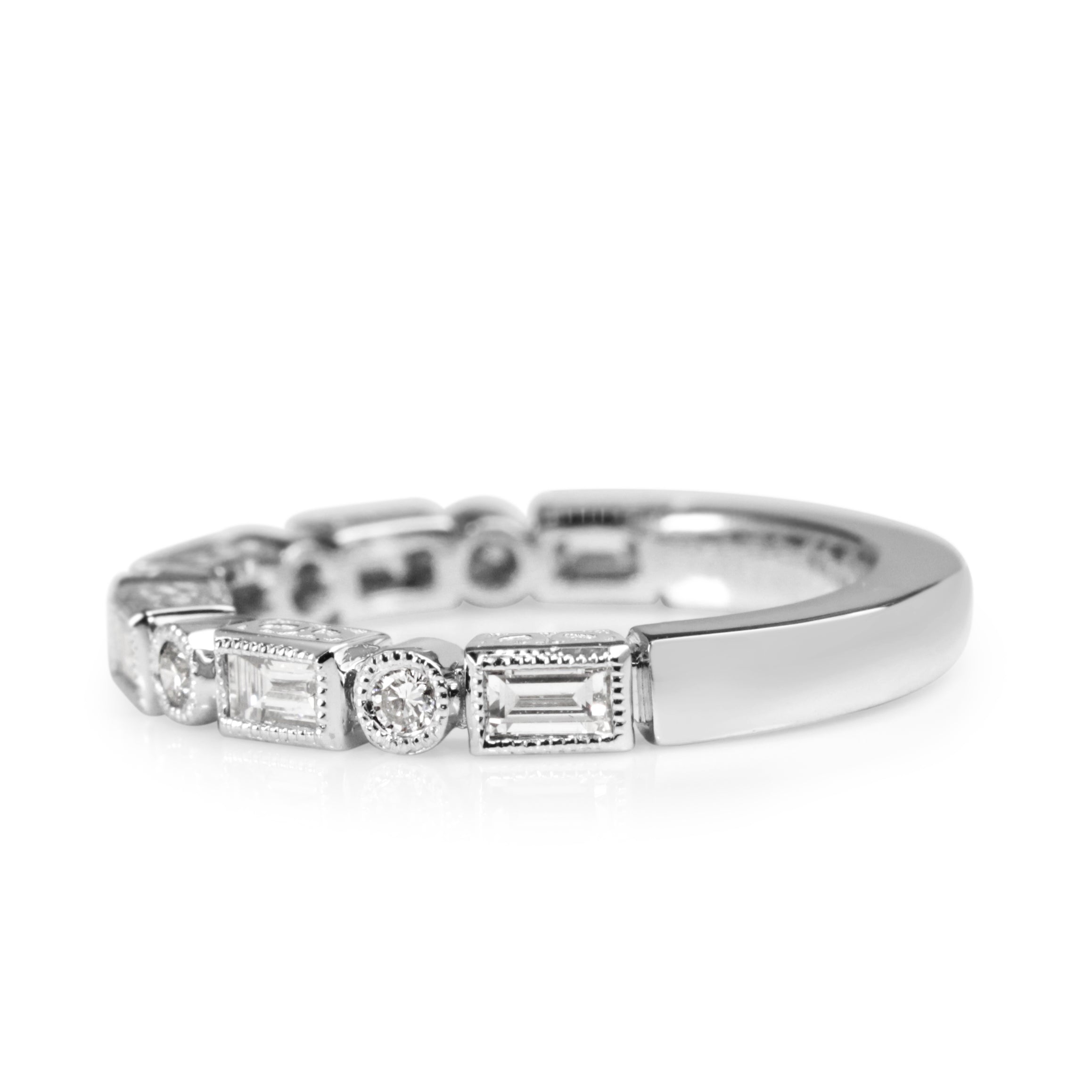 Art deco diamond band white gold fine jewellery Australia