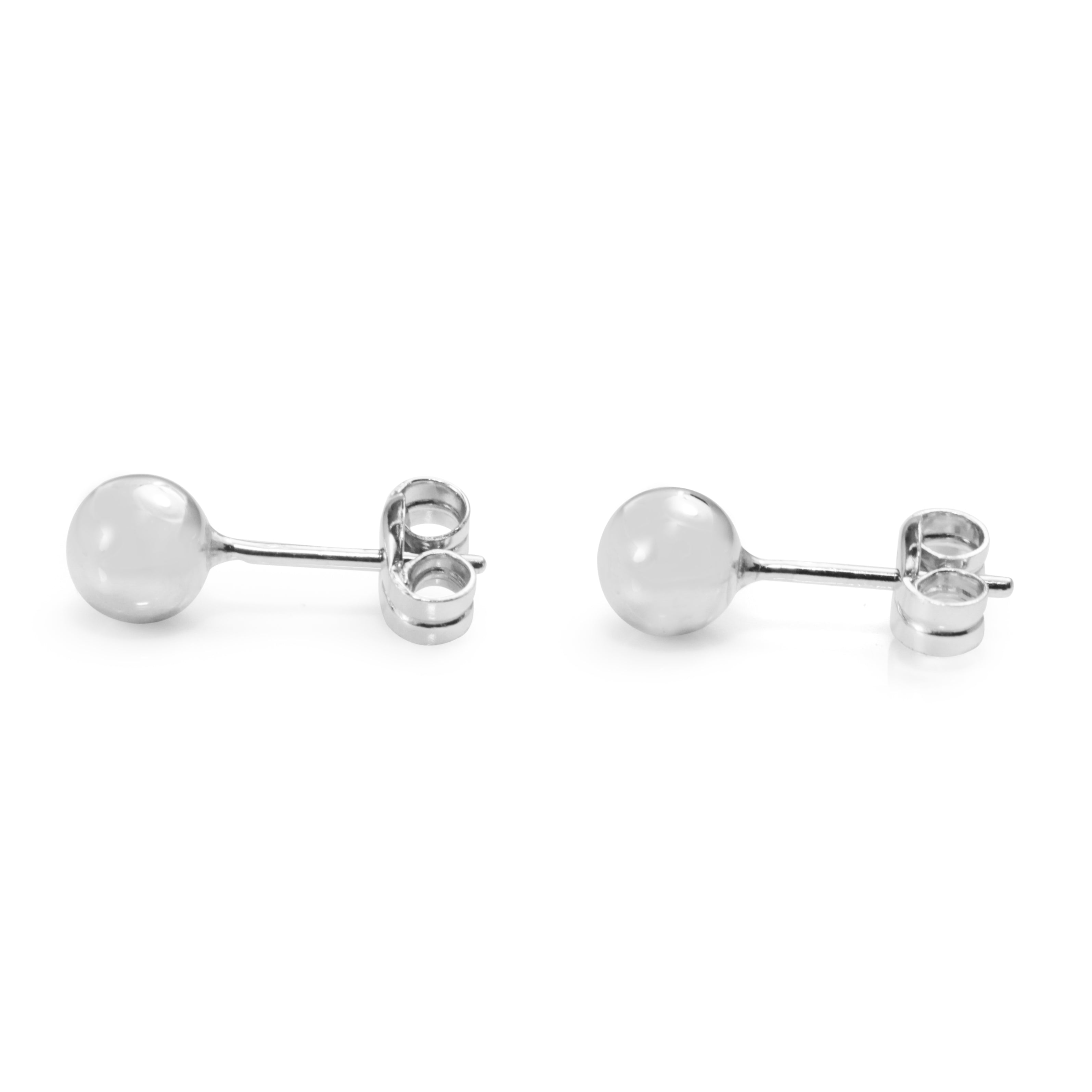 9ct White Gold 4.8mm Ball Stud Earrings