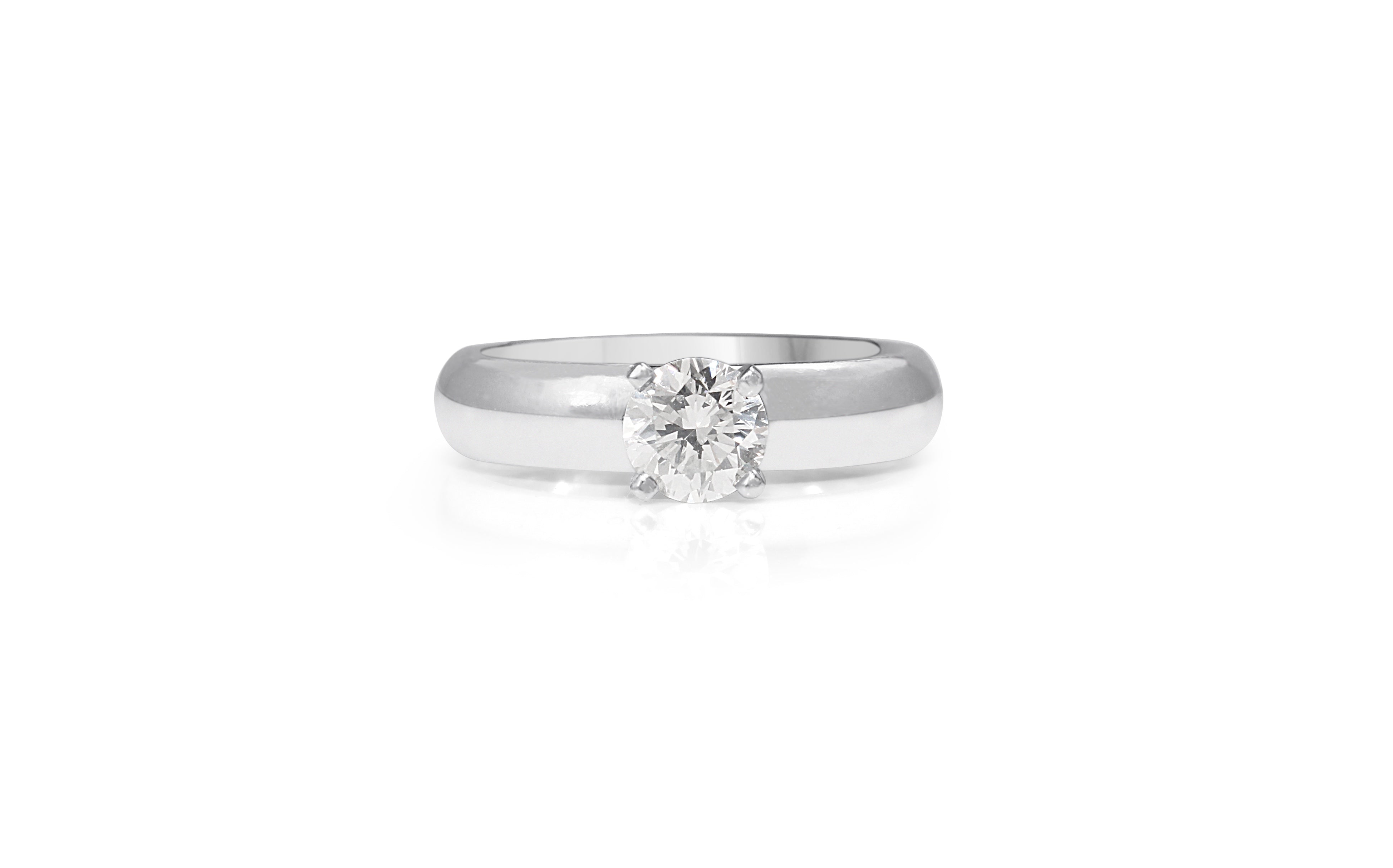 Handcrafted platinum engagement ring Australia