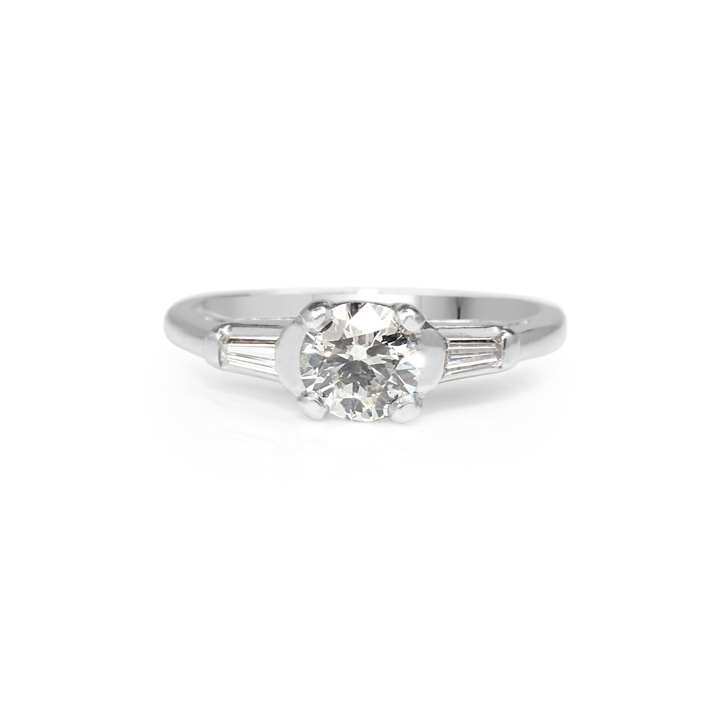 Platinum solitaire diamond engagement ring Melbourne jeweller