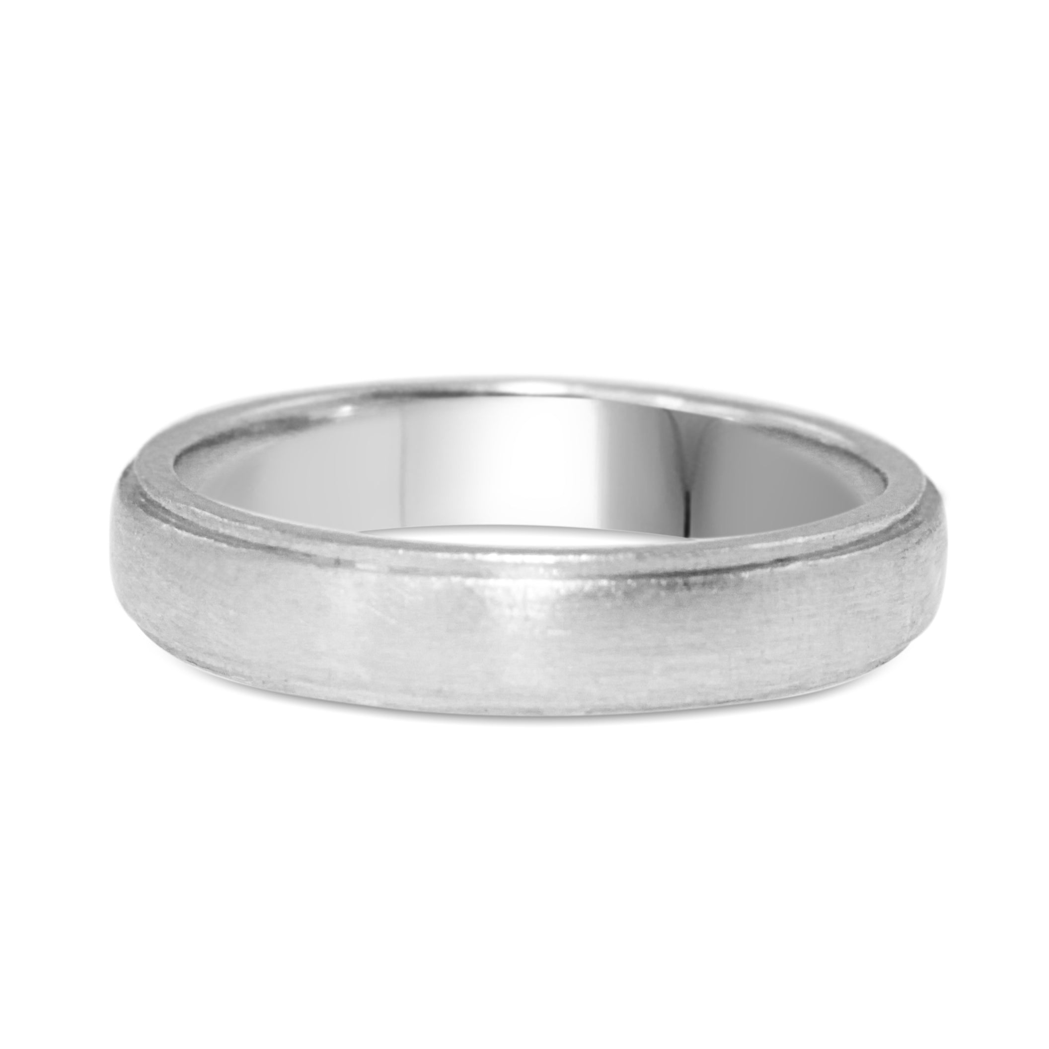 Platinum matte finish 3.95mm wedding band