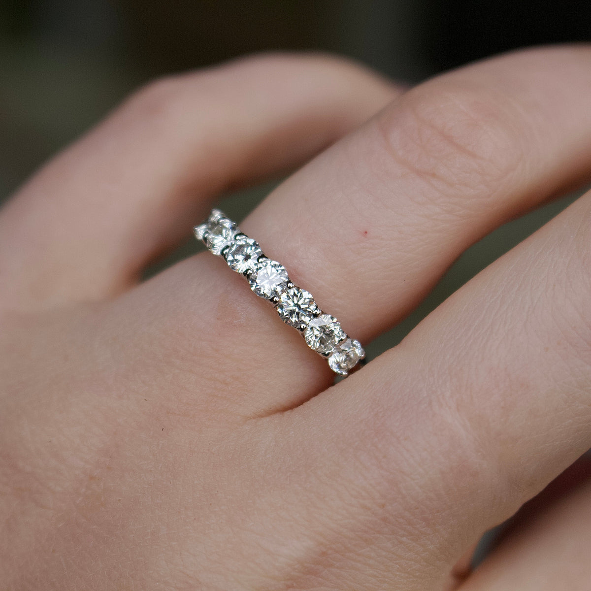 Platinum 1.10ct Diamond 7 Stone Ring