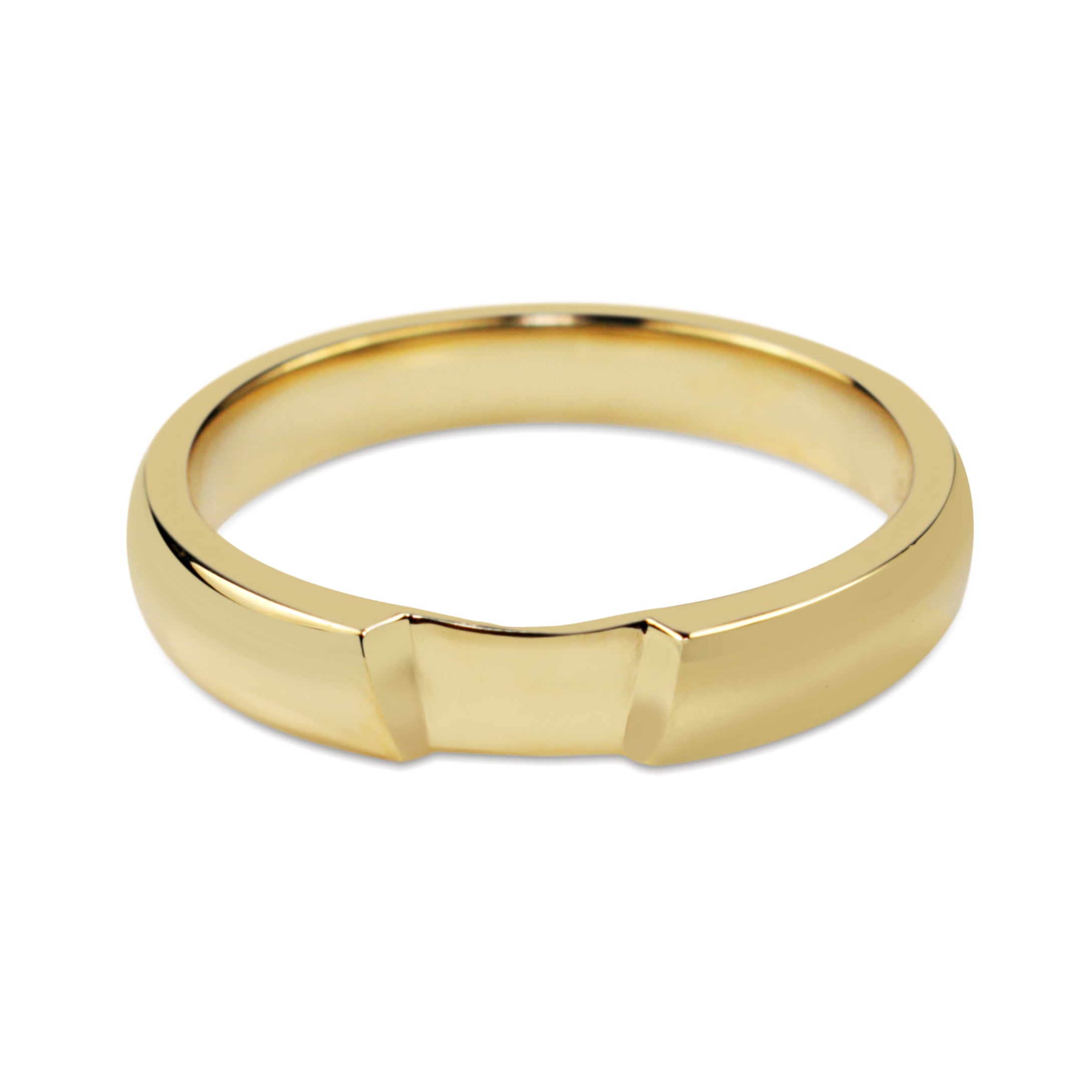 18ct white gold fitted cut out wedding band