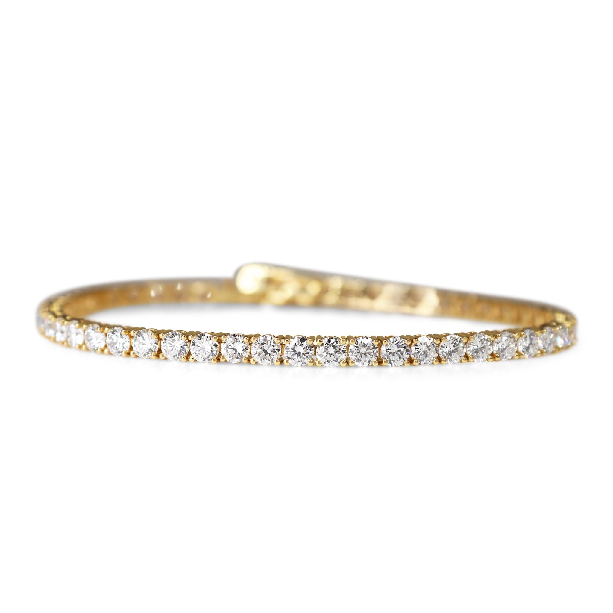 18ct Yellow Gold 7.25ct Lab Grown Diamond Bracelet - Burlington Jewellery