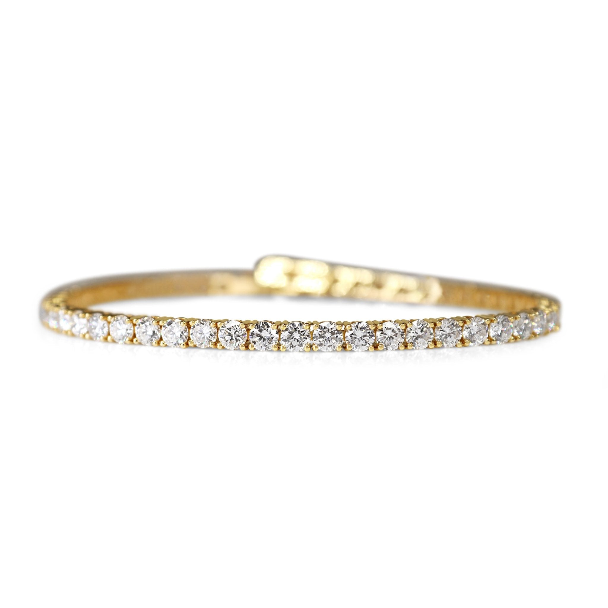 18ct Yellow Gold 7.25ct Lab Grown Diamond Bracelet - Burlington Jewellery