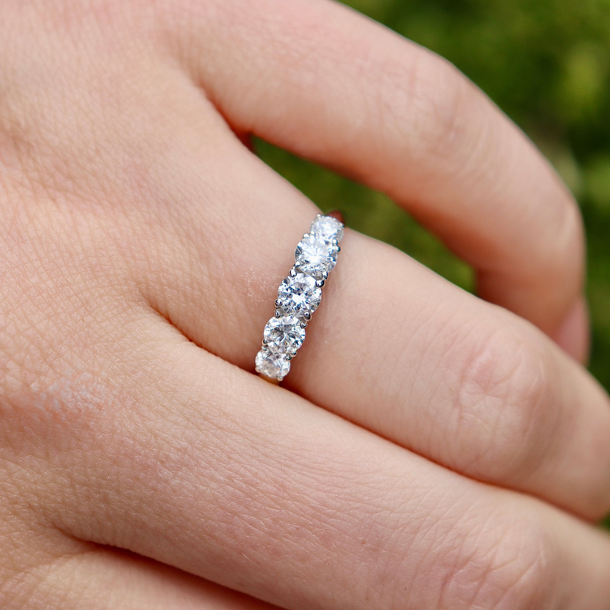 Platinum 1.01ct 5 Stone Graduated Diamond Ring