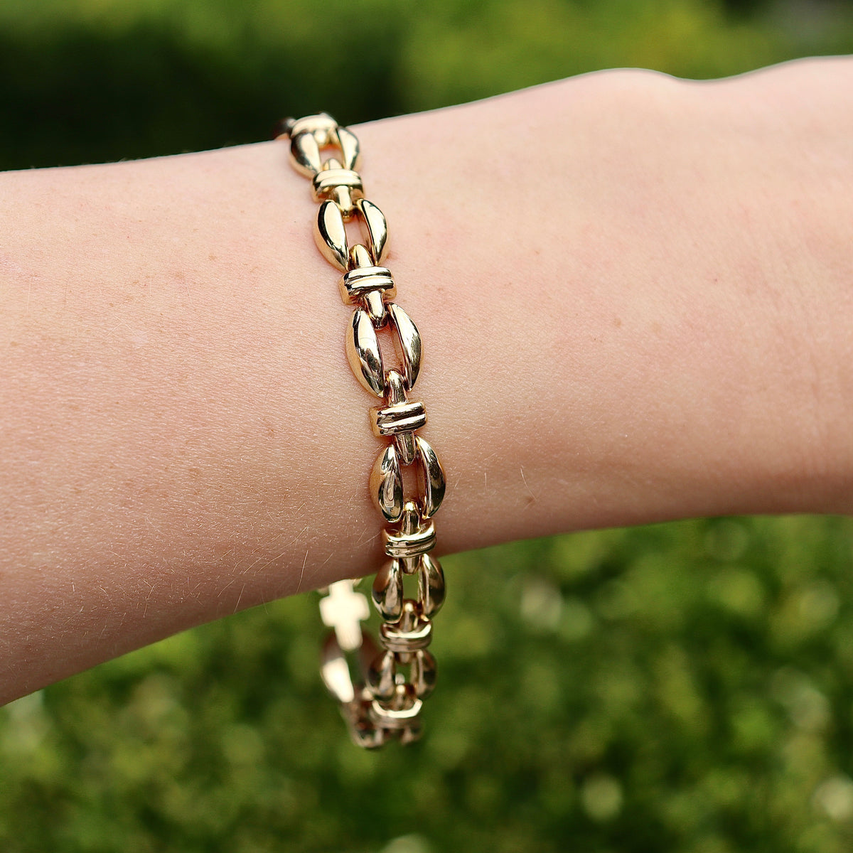 9ct Yellow Gold Fancy Link Bracelet