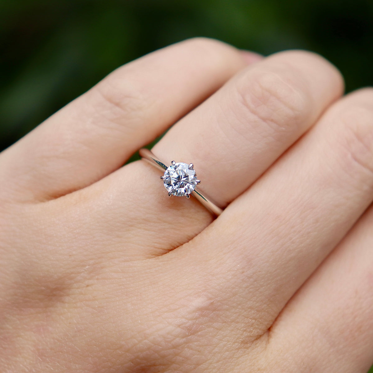 18ct White Gold 6 Claw .70ct Diamond Solitaire Ring
