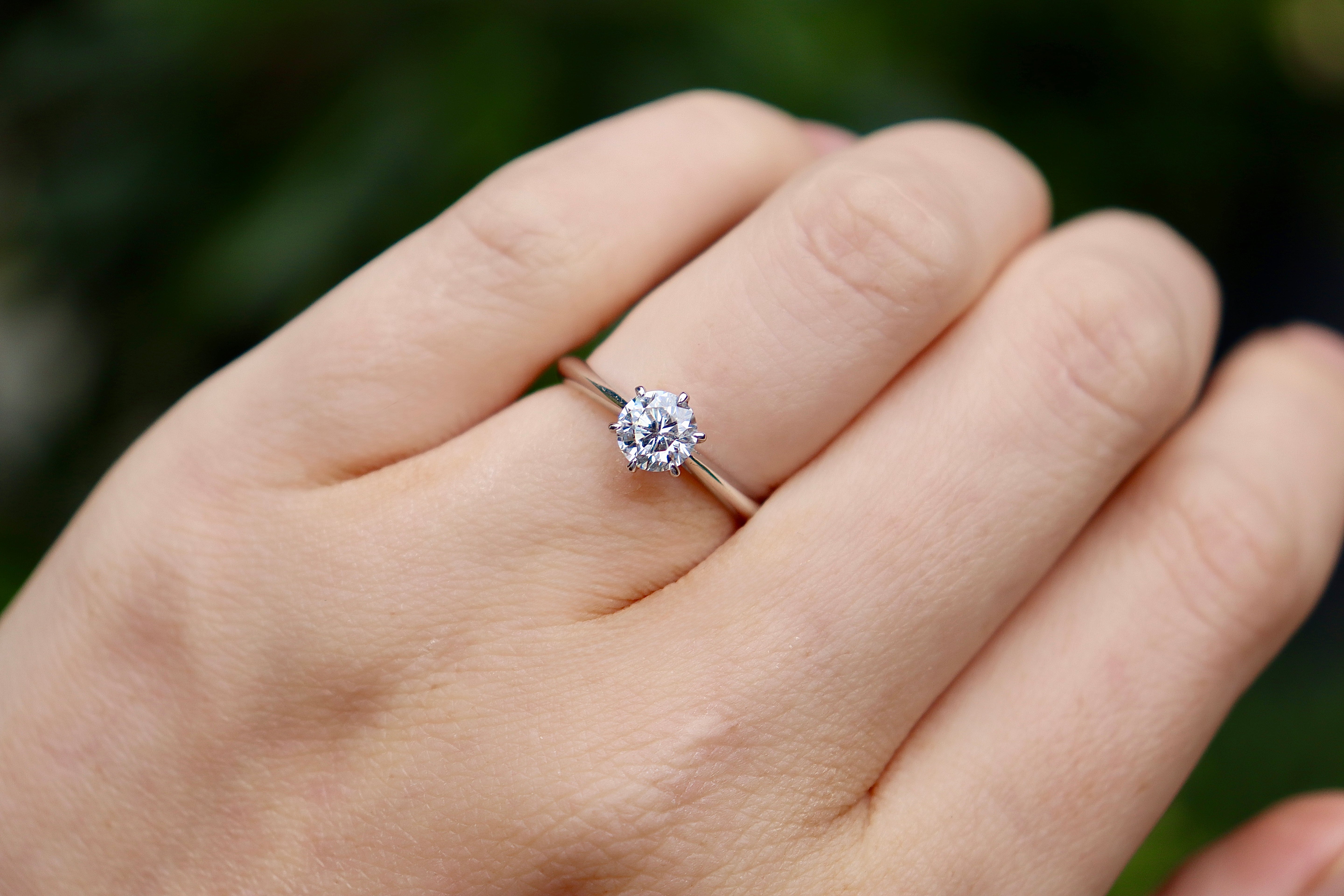 18ct White Gold 6 Claw .70ct Diamond Solitaire Ring