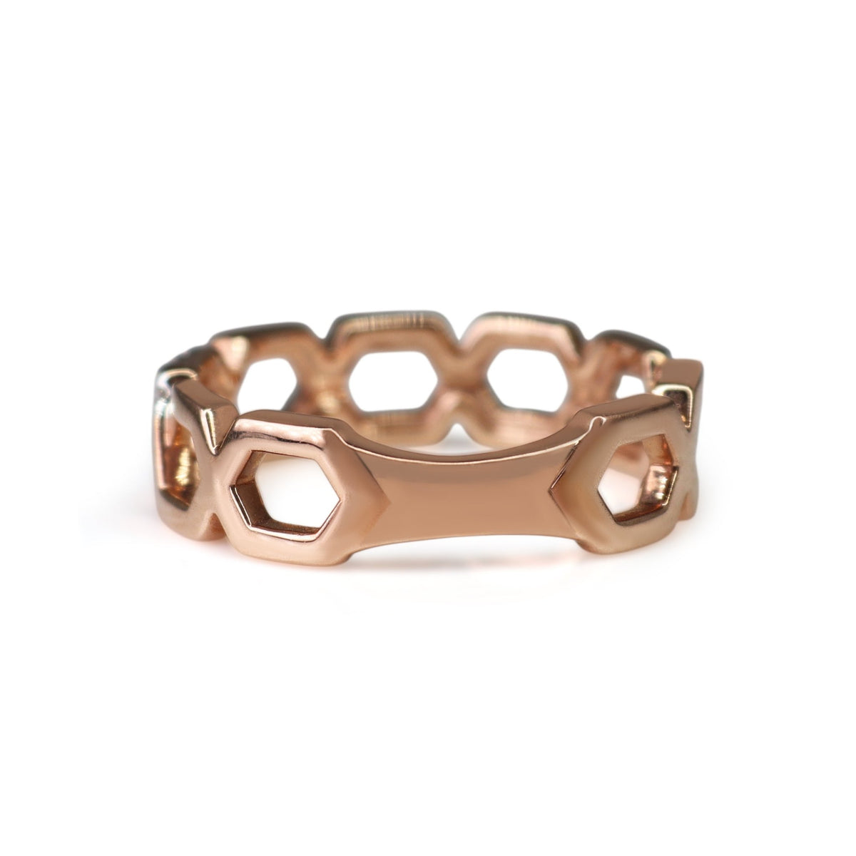 9ct Rose and White Gold Diamond Band Ring - Burlington Jewellery