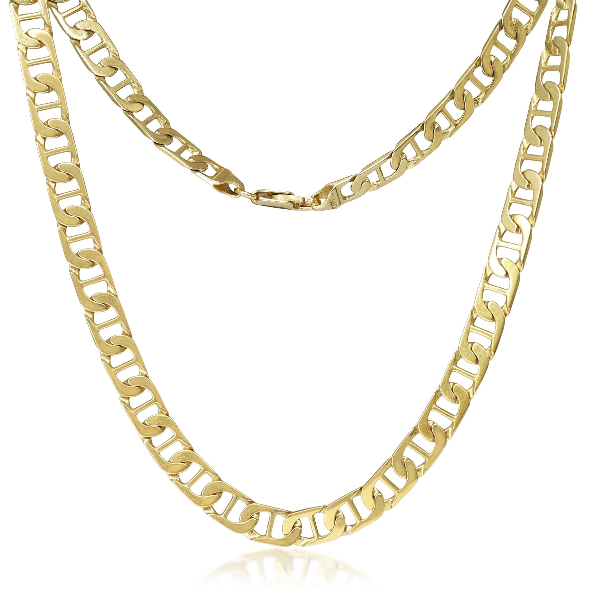 9ct Yellow Gold Fancy Flat Link Chain / Necklace - Burlington Jewellery