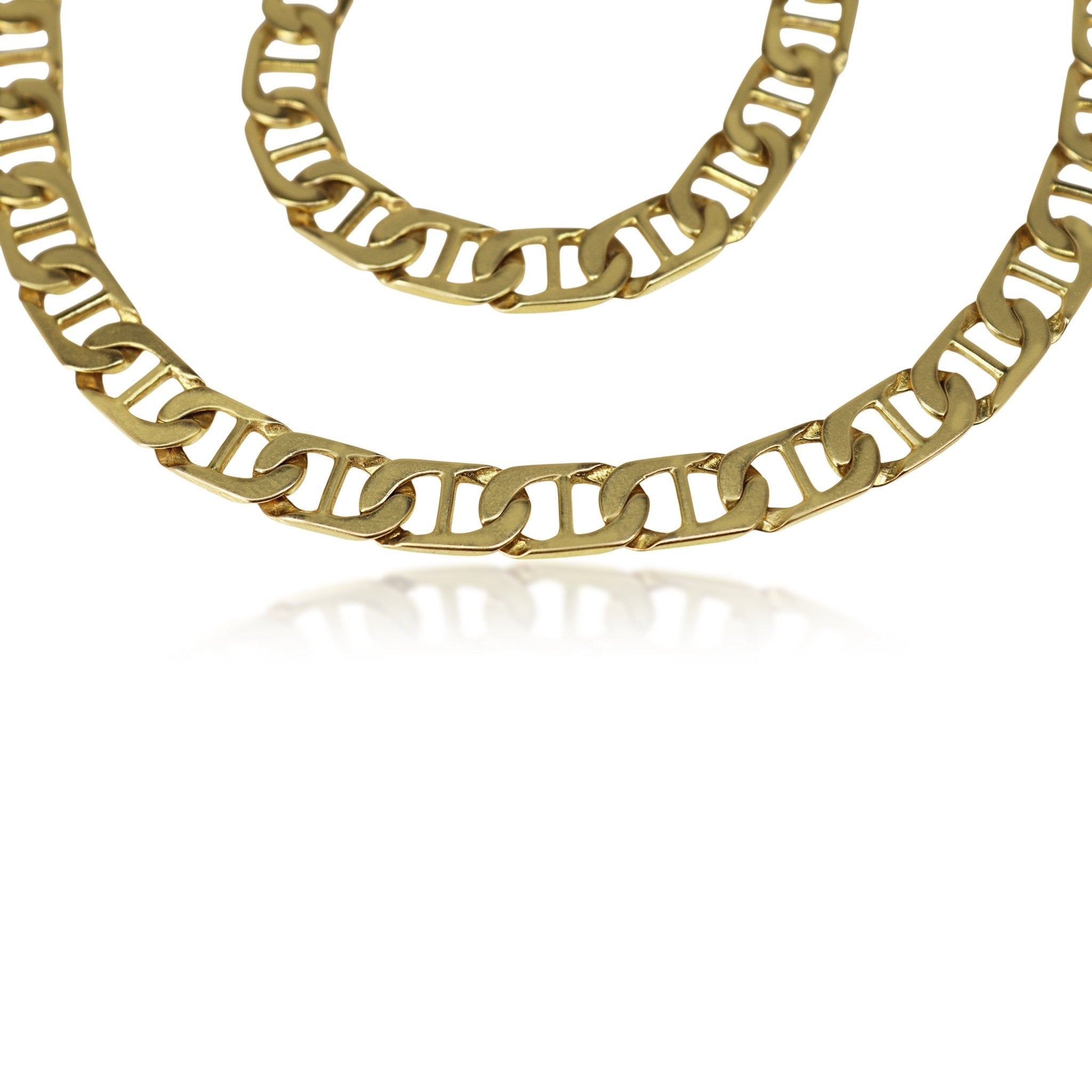 9ct Yellow Gold Fancy Flat Link Chain / Necklace - Burlington Jewellery