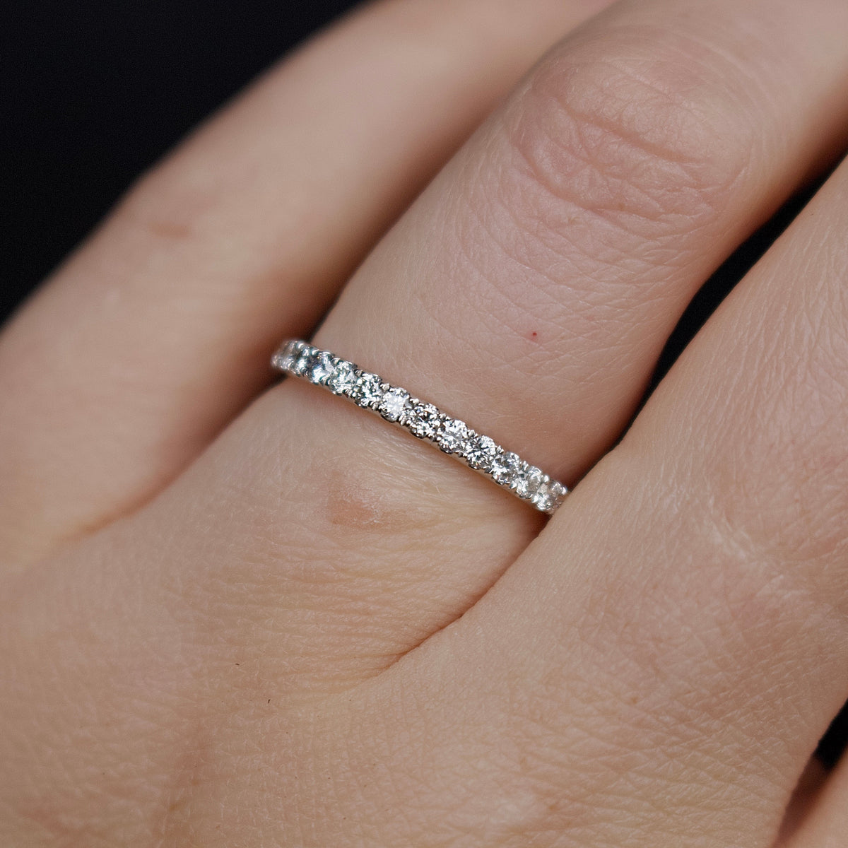 18ct White Gold .75ct All Round Diamond Band Ring