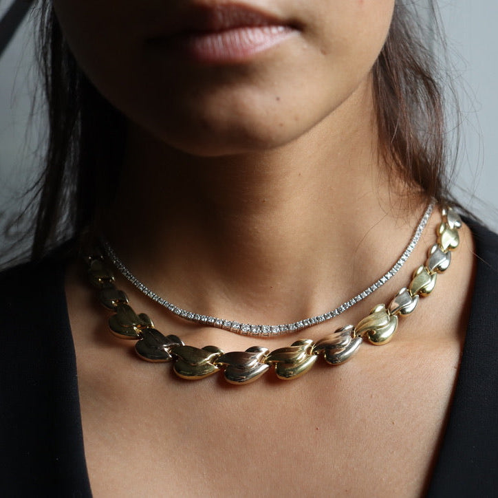 Platinum 5.00ct Diamond Tennis Necklace