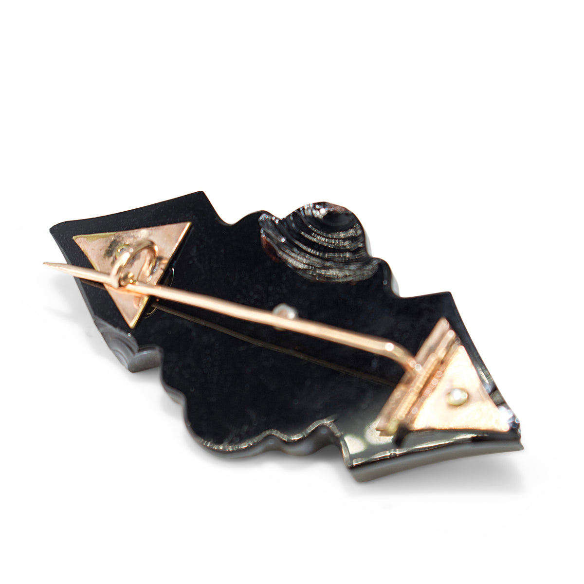 14ct Yellow Gold Antique Seed Pearl Brooch