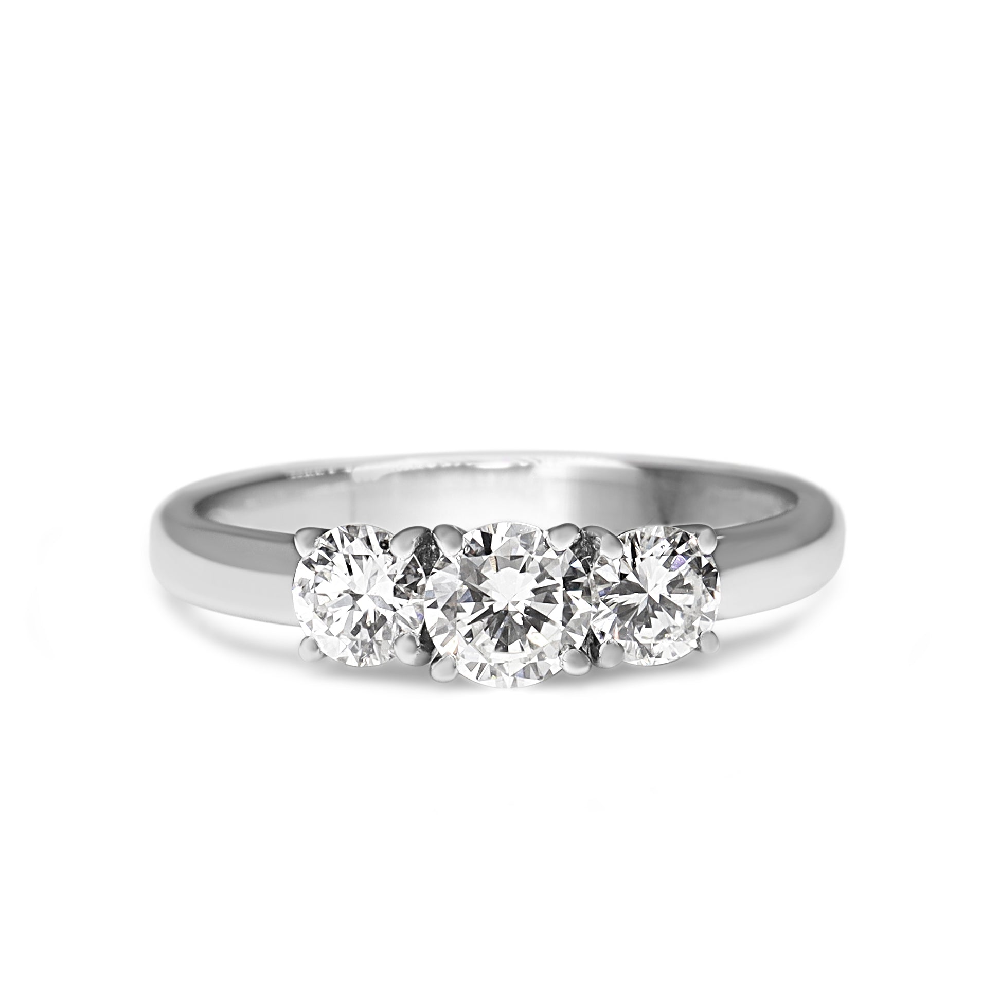 Platinum 3 Stone Diamond Ring