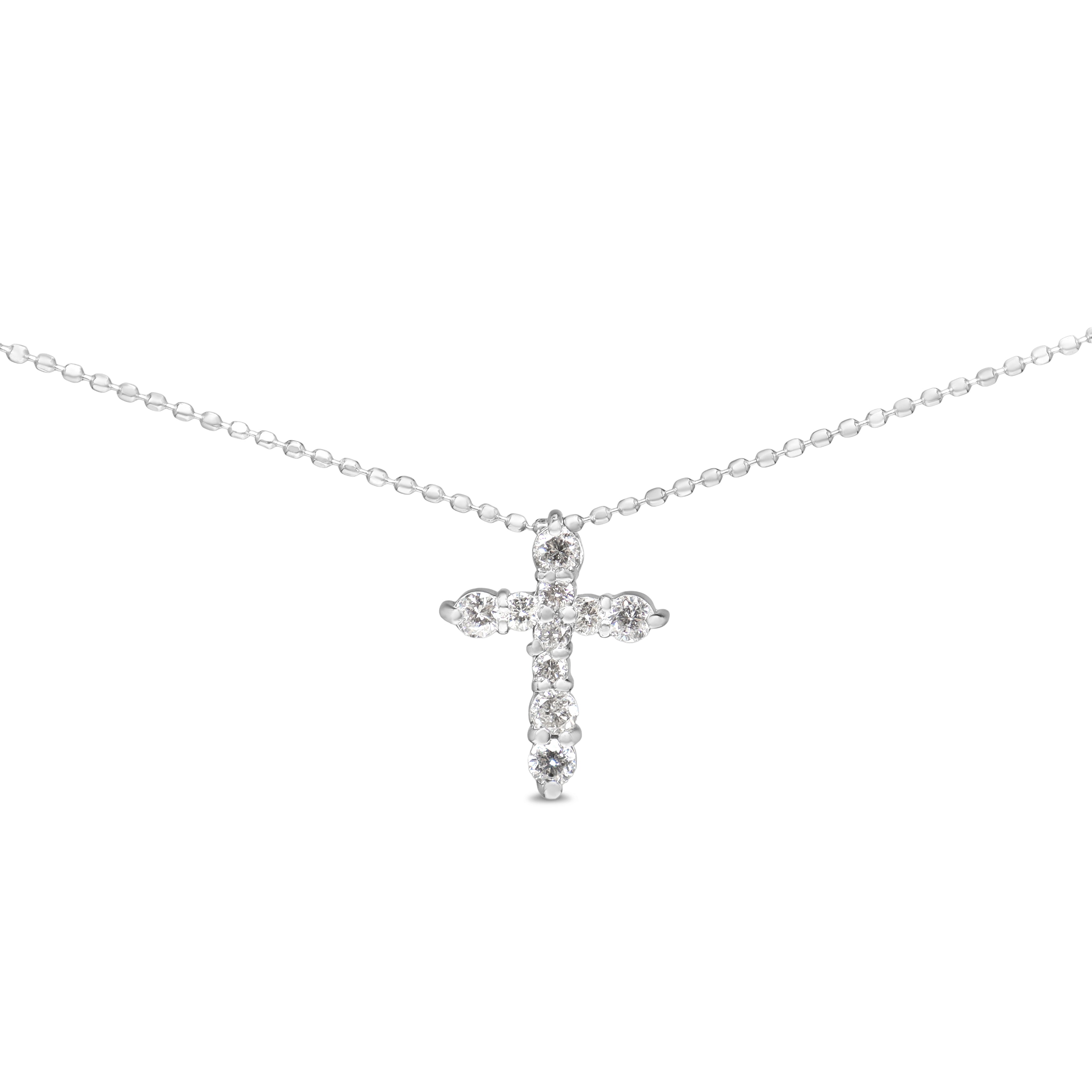Platinum .30ct Diamond Cross Necklace